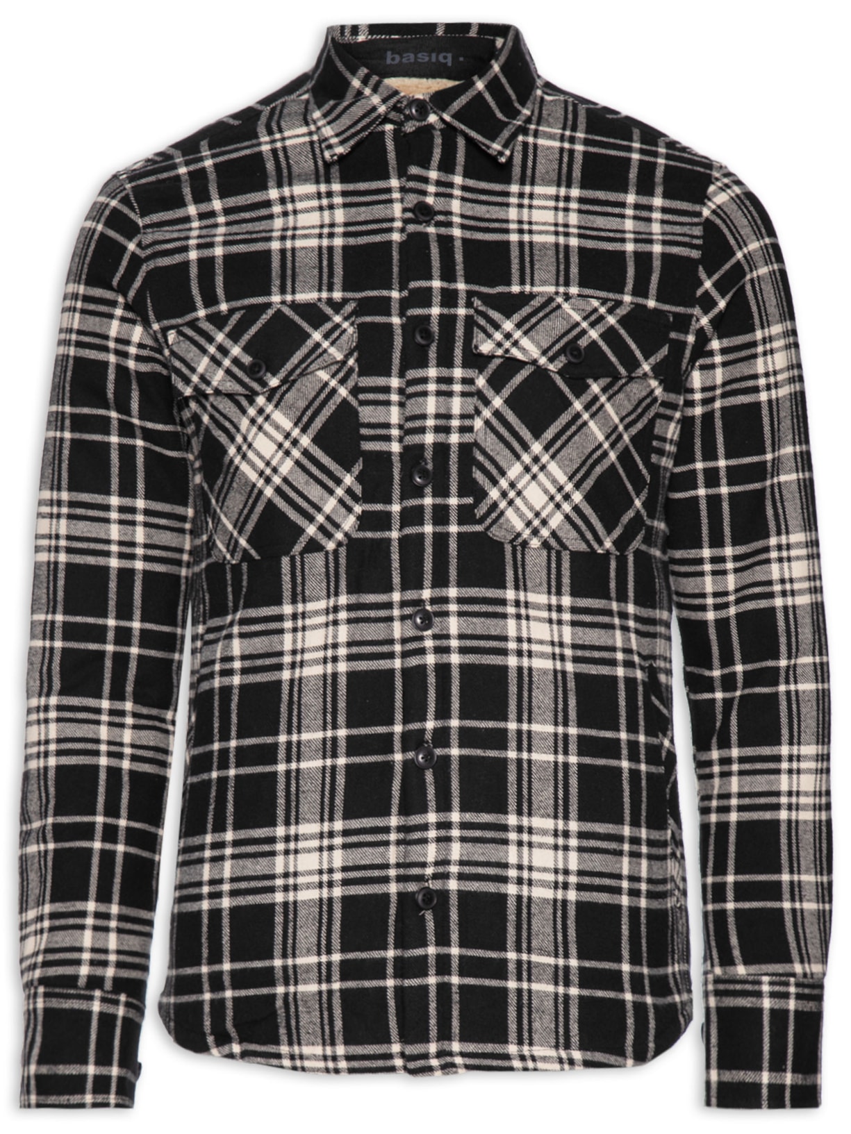 Jaqueta Masculina Xadrez Com Forro Peluciado - Preto