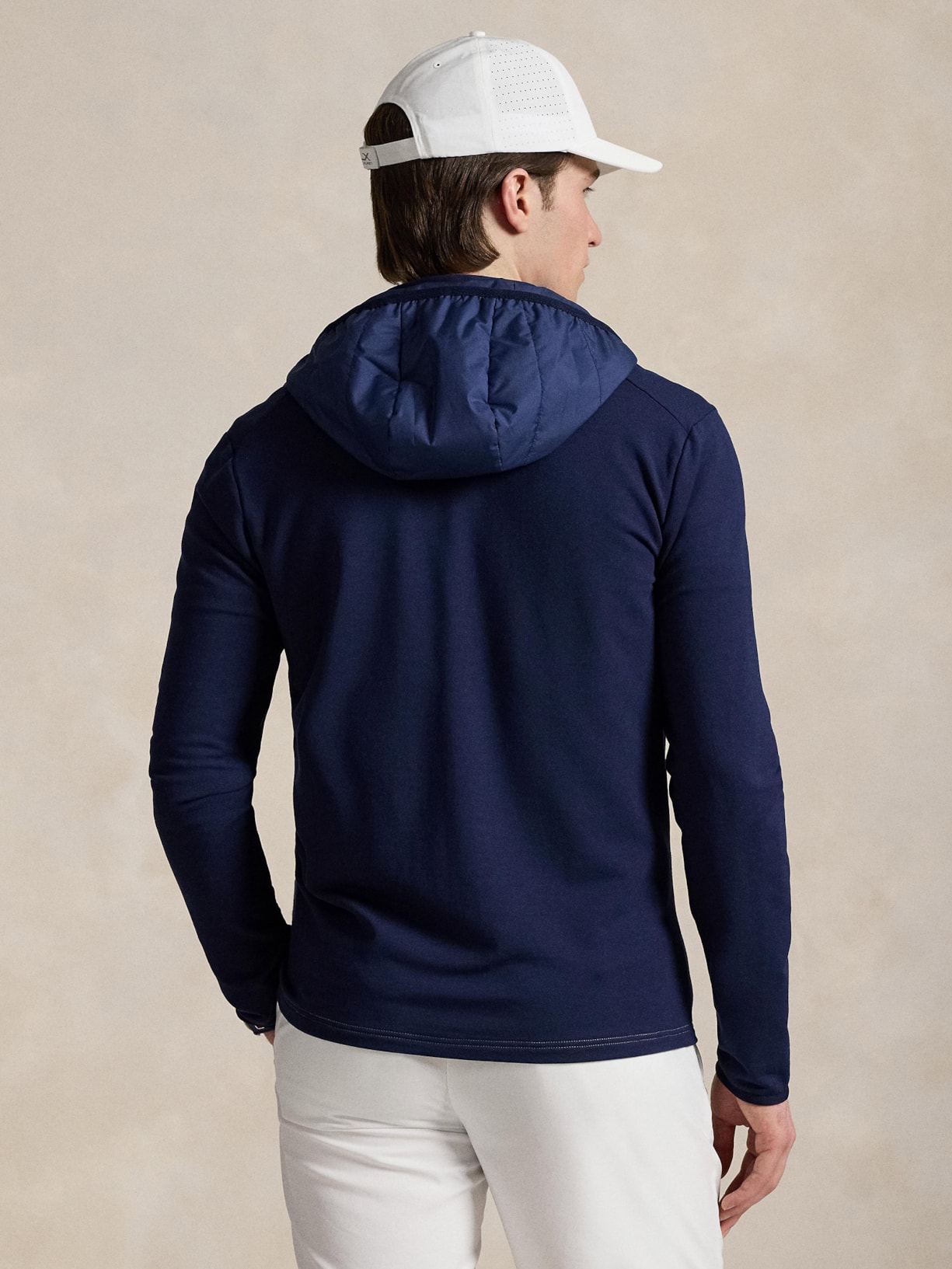 Jaqueta Masculino Performance Wool Knit Full-Zip Bege Polo Ralph Lauren