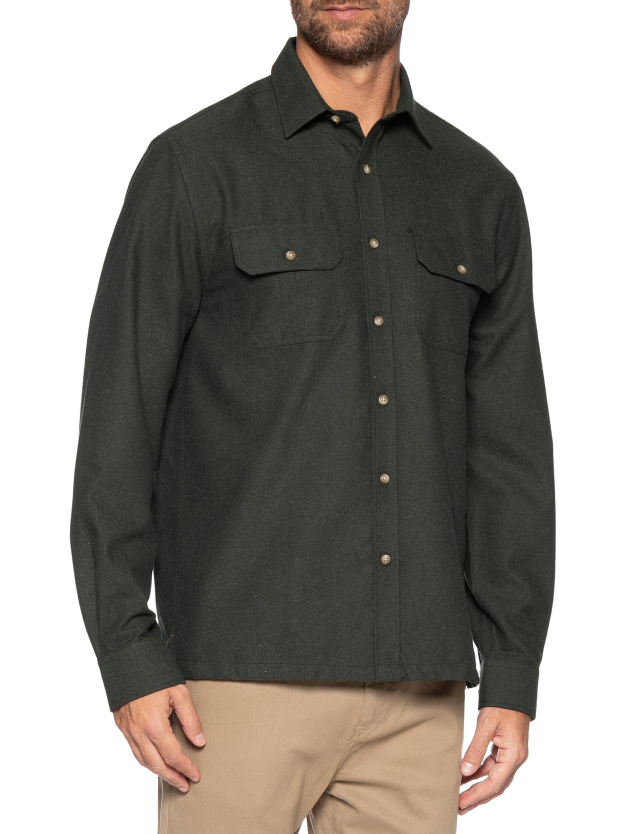 Jaqueta Overshirt Masculina Flanela Mescla Verde Zapalla