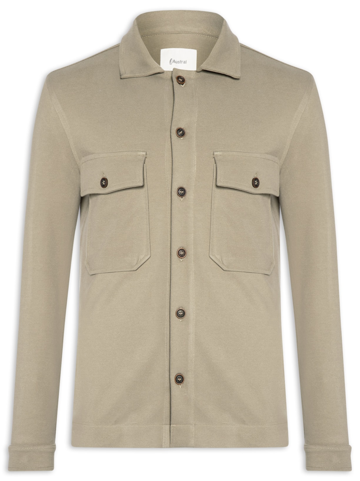 Jaqueta Overshirt Masculina Malha Stelvio Bege Austral