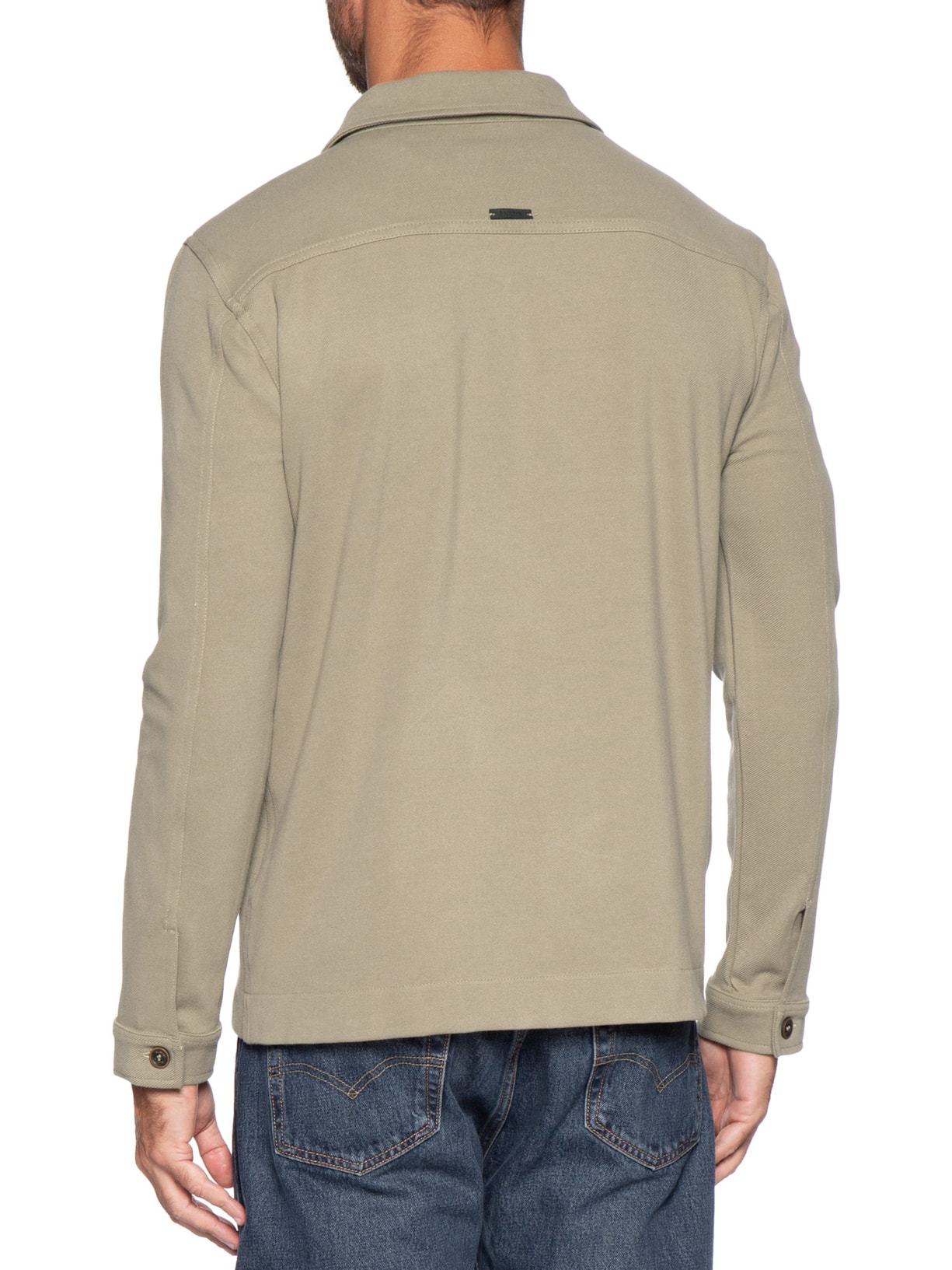 Jaqueta Overshirt Masculina Malha Stelvio Bege Austral