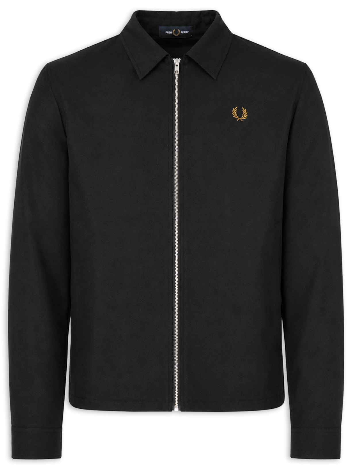 Jaqueta Overshirt Masculina Poplin Preto Fred Perry
