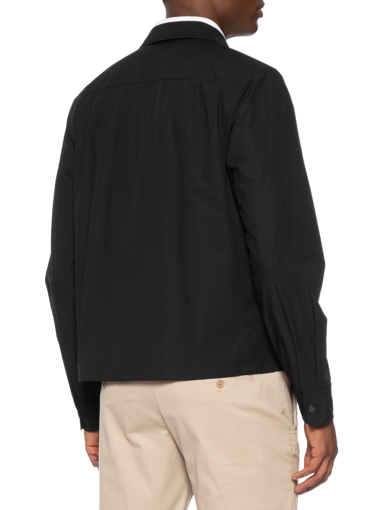 Jaqueta Overshirt Masculina Poplin Preto Fred Perry