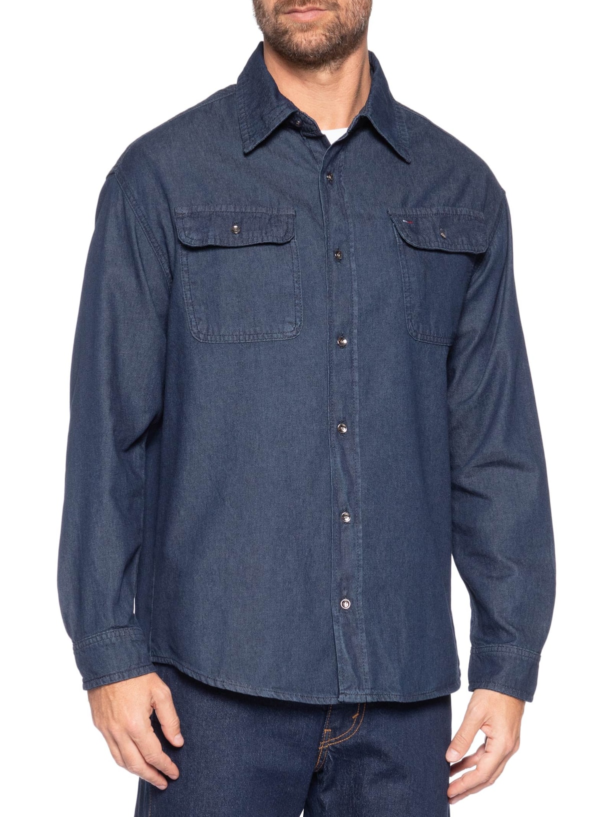 Jaqueta Overshirt Masculina Relaxed Fit Denim Dark Azul Tommy Jeans