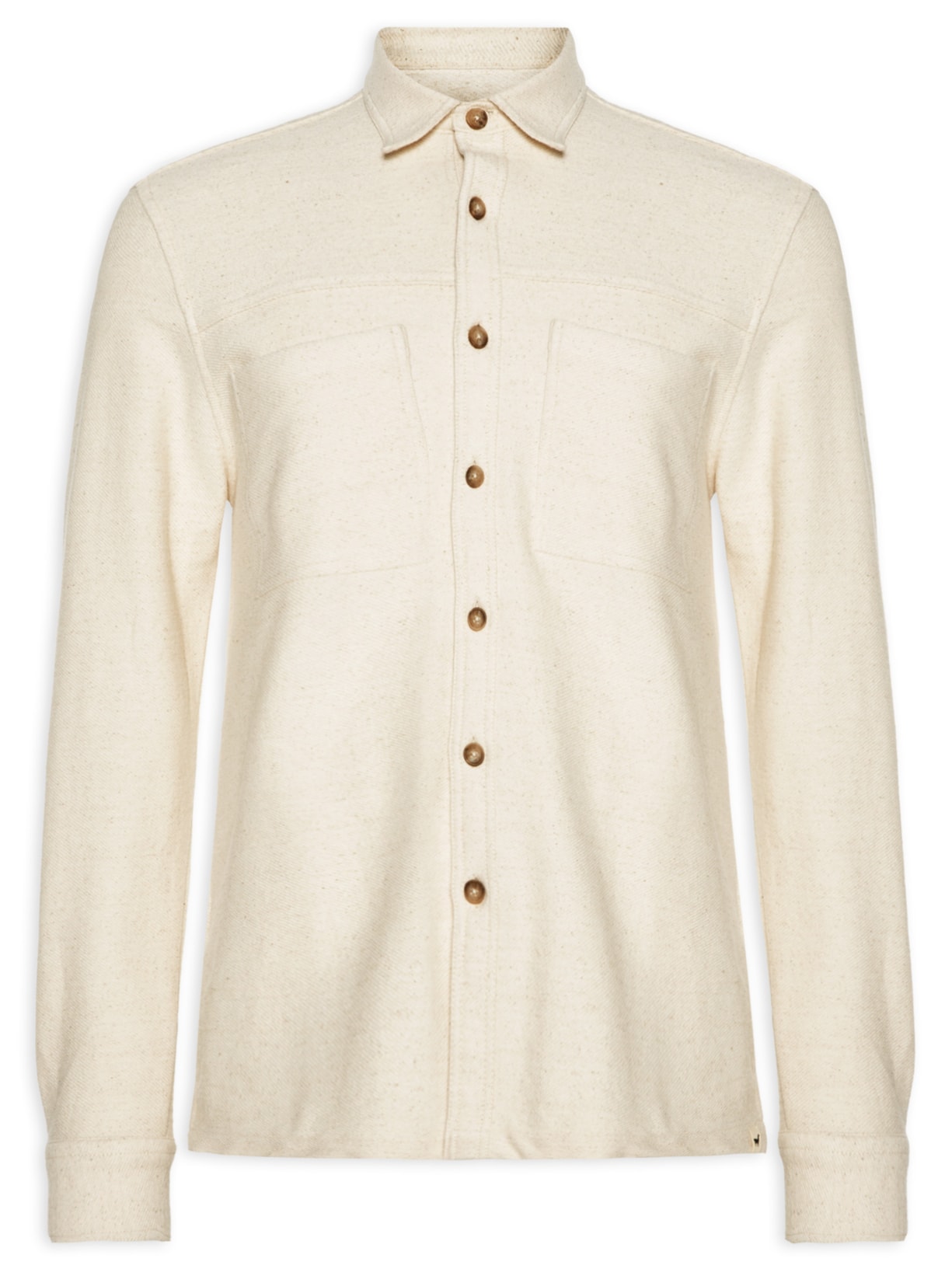 Jaqueta Overshirt Rústica - Bege