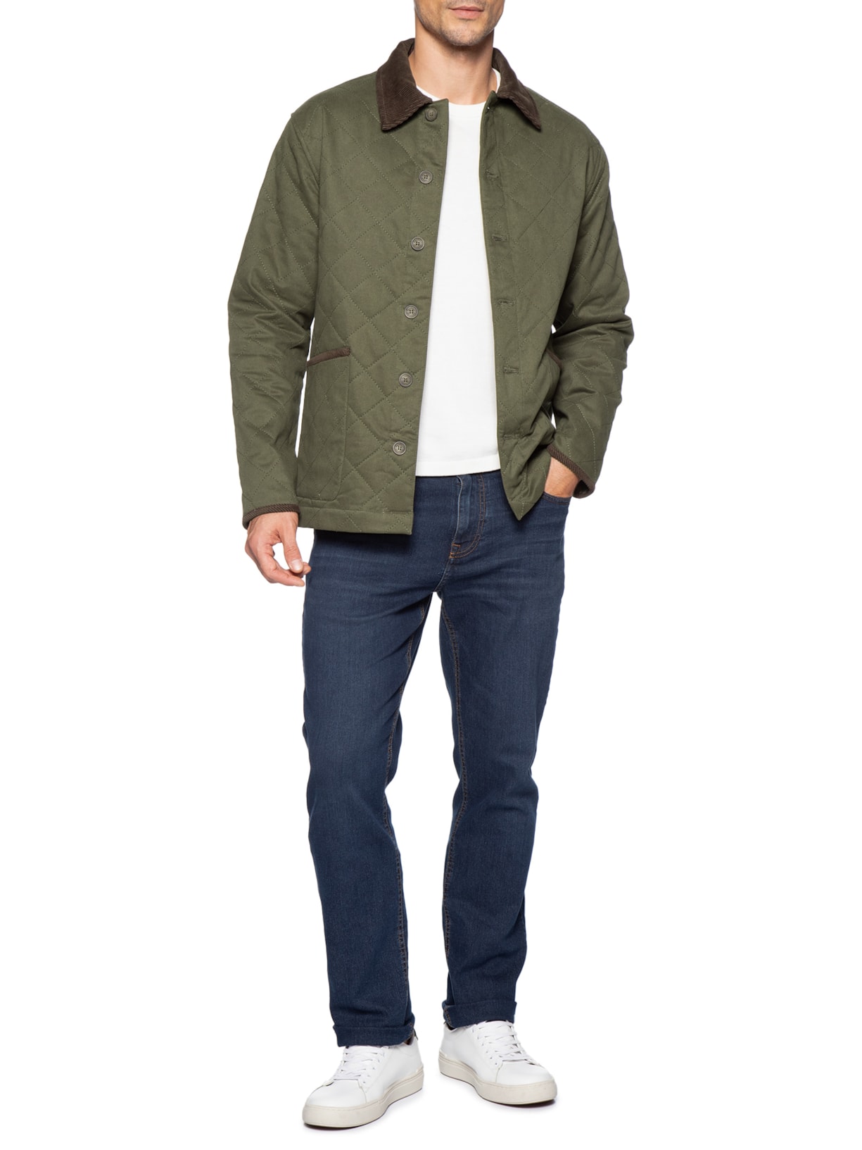 Jaqueta Parka Masculina Matelassê Verde Zapalla