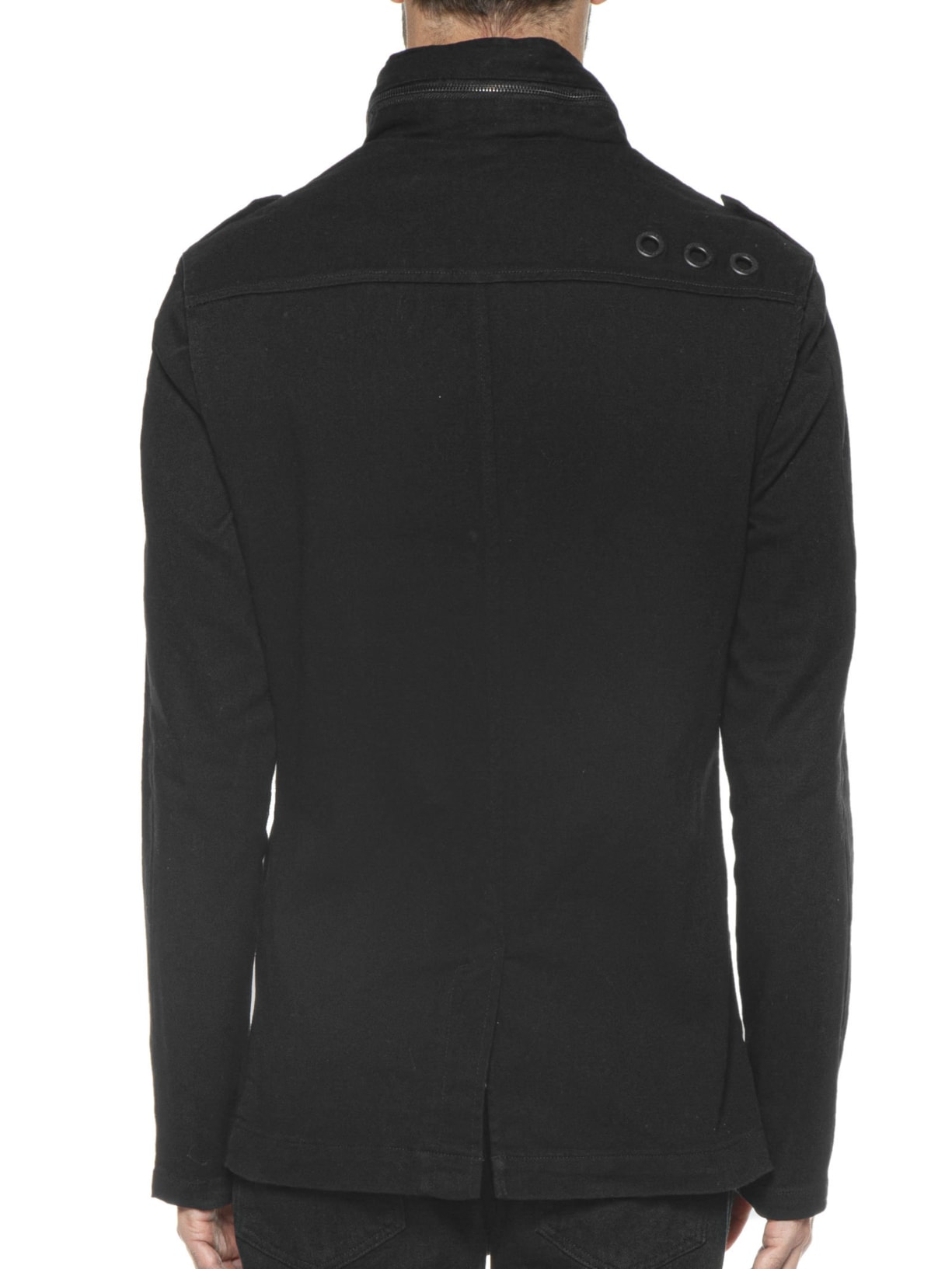 Jaqueta Parka Masculina Pockets Gola Alta Preto Osklen