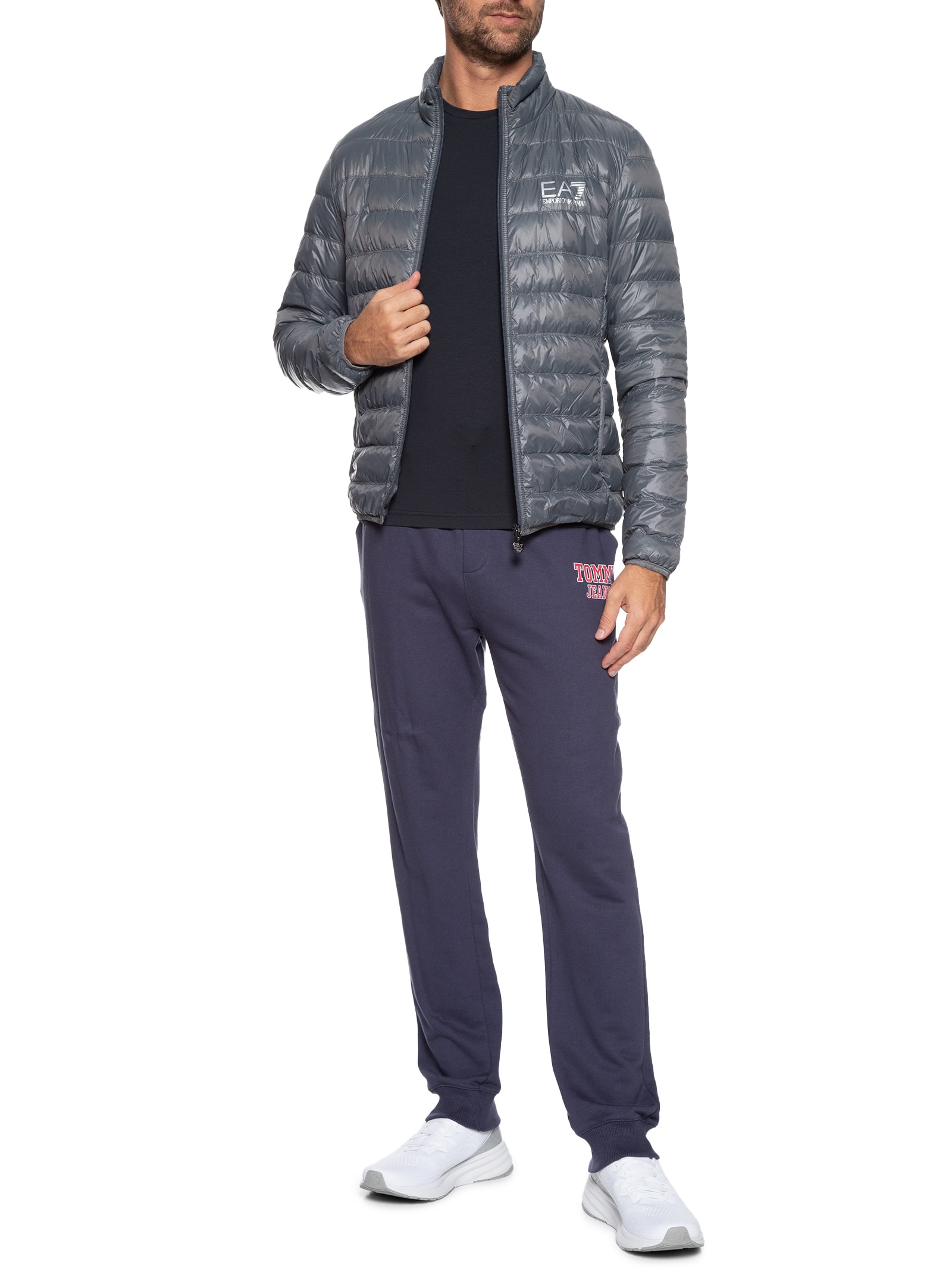 Jaqueta Puffer Masculina - Ea7 Emporio Armani - Cinza
