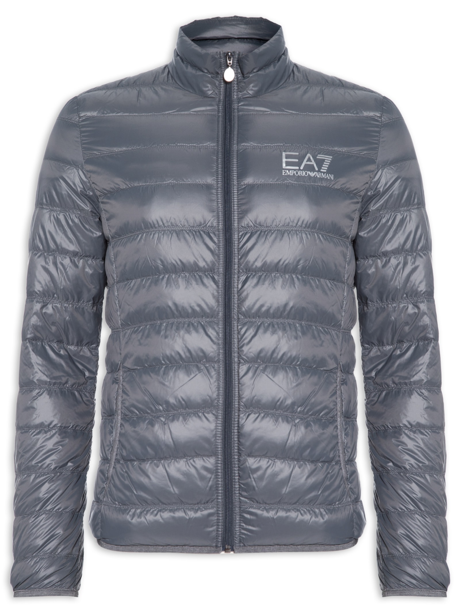 EMPORIO ARMANIグレー ジャケット メンズ Jaqueta Puffer Masculina - Ea7 Emporio Armani - Cinza