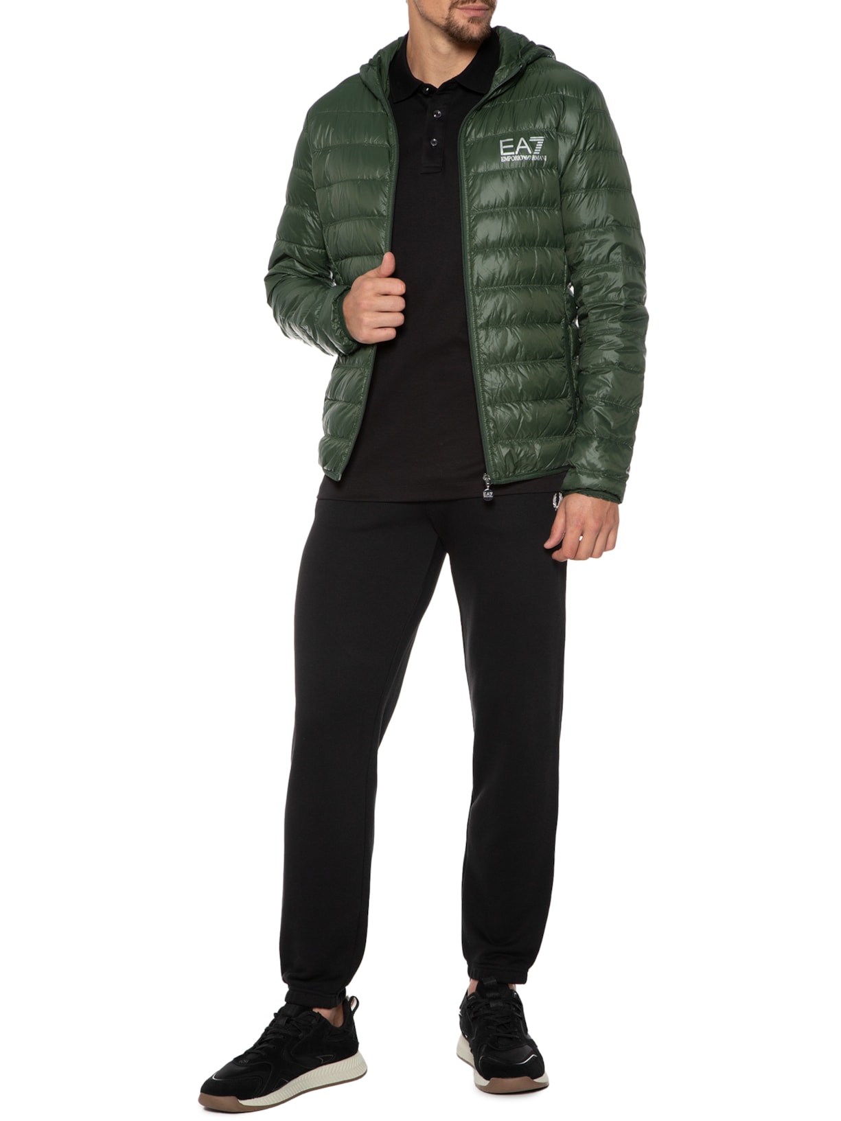Jaqueta Puffer Masculina Giacca Piumino Verde Ea7 Emporio Armani