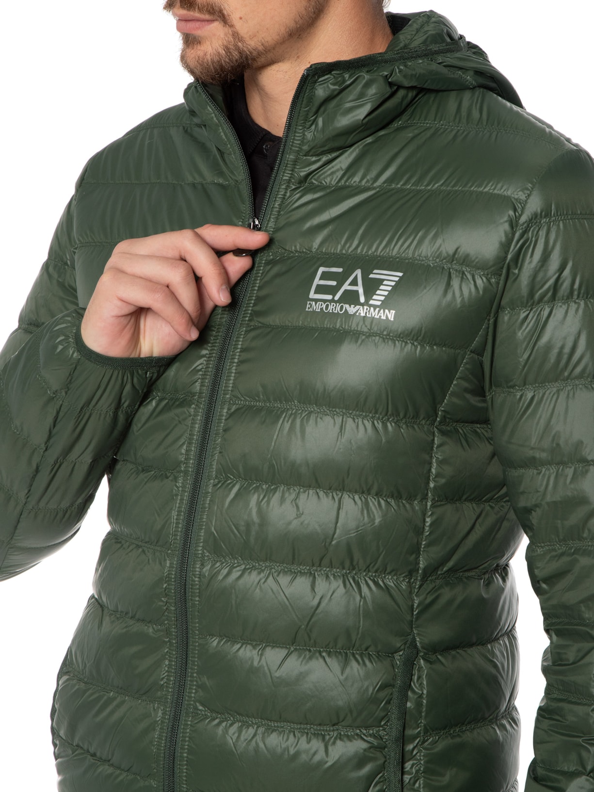 Jaqueta Puffer Masculina Giacca Piumino Verde Ea7 Emporio Armani