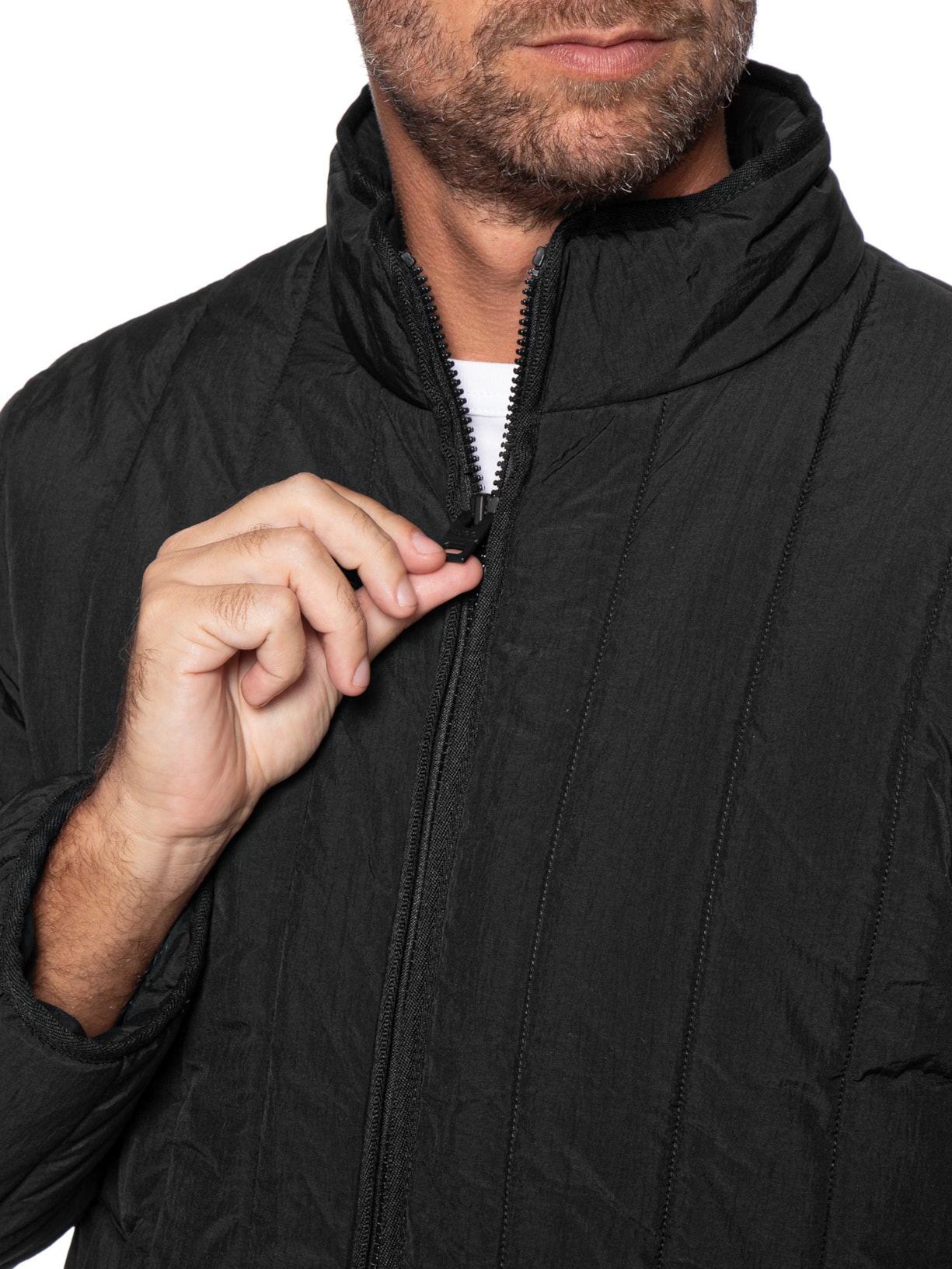 Jaqueta Puffer Masculina Logo Detail Brenoto2611 Preto Hugo