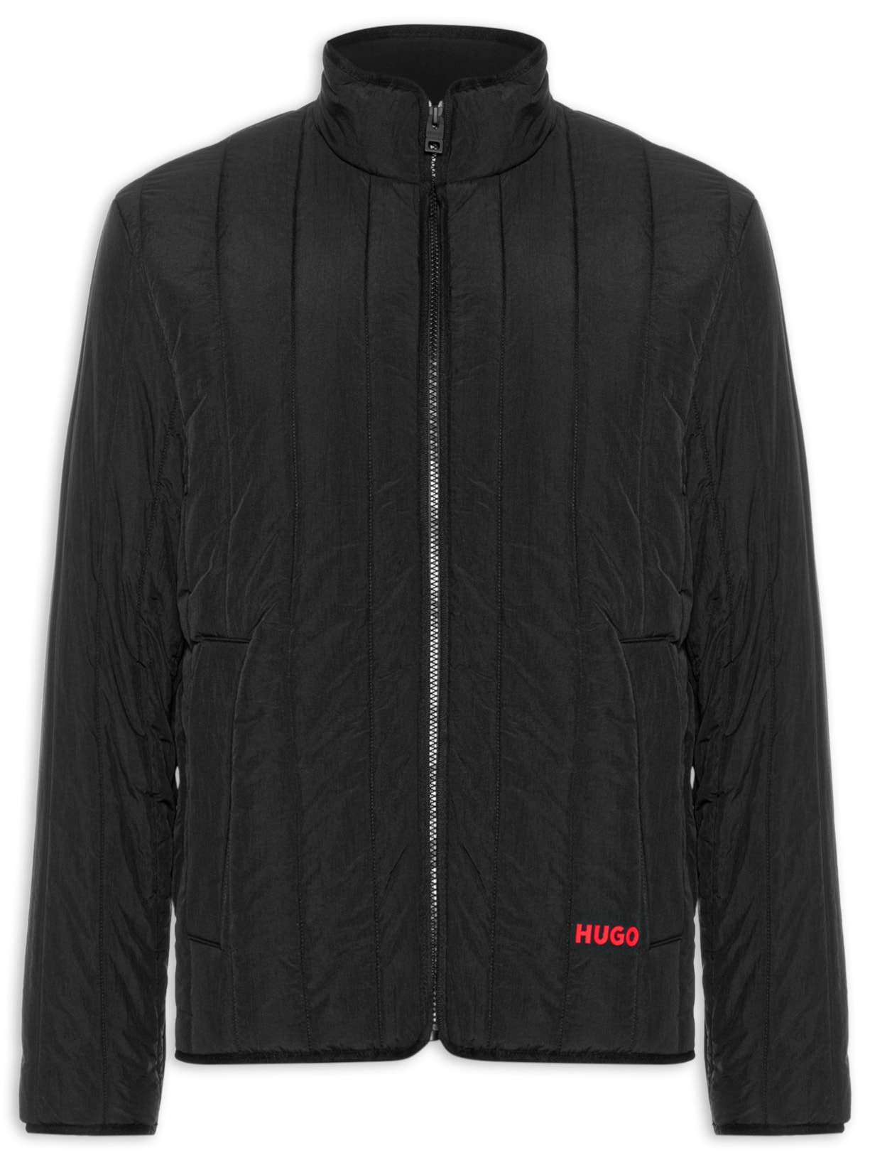 Jaqueta Puffer Masculina Logo Detail Brenoto2611 – Preto Hugo
