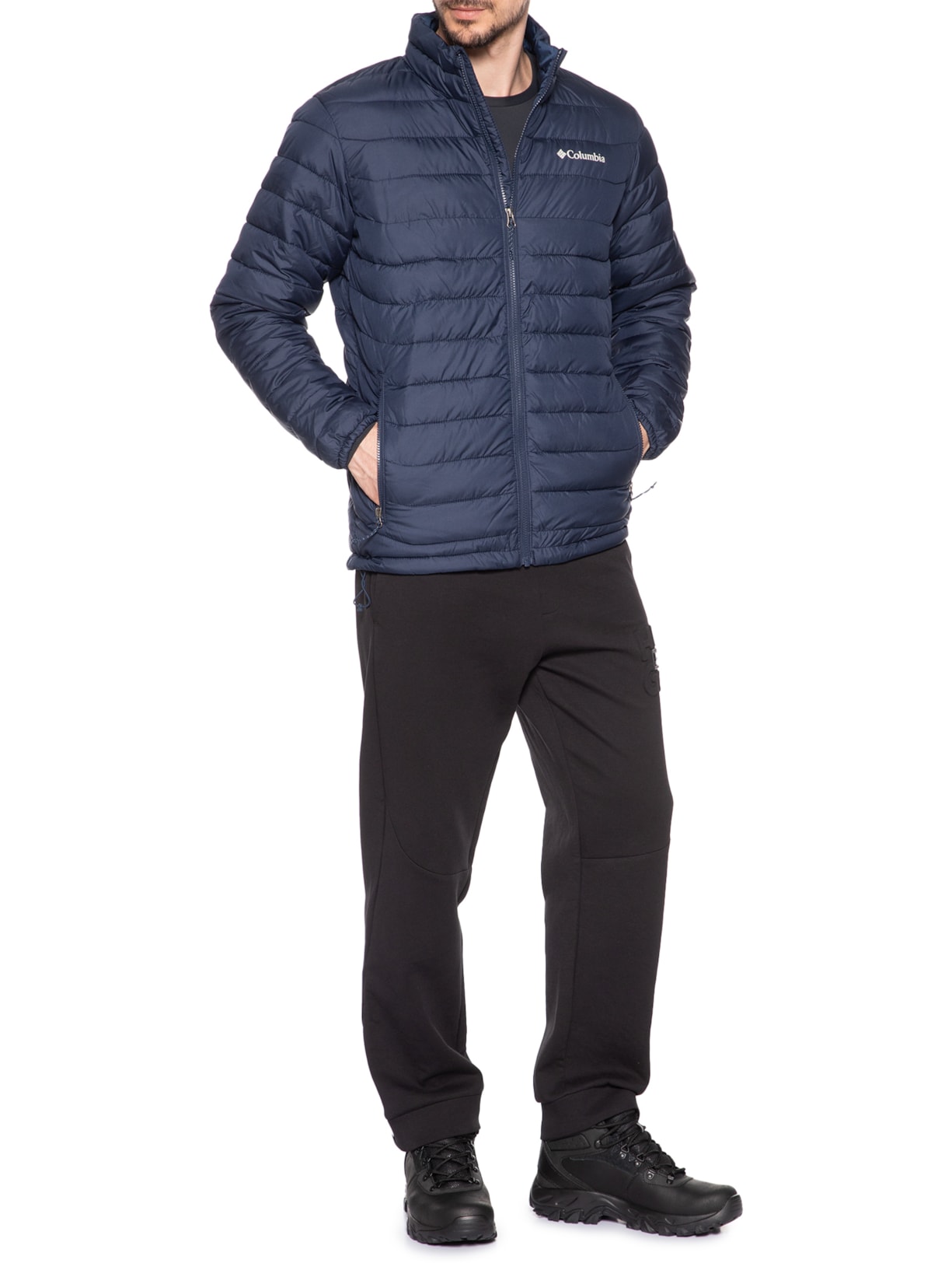 Jaqueta Puffer Masculina Powder Lite II Omni-heat Reflective Azul Columbia