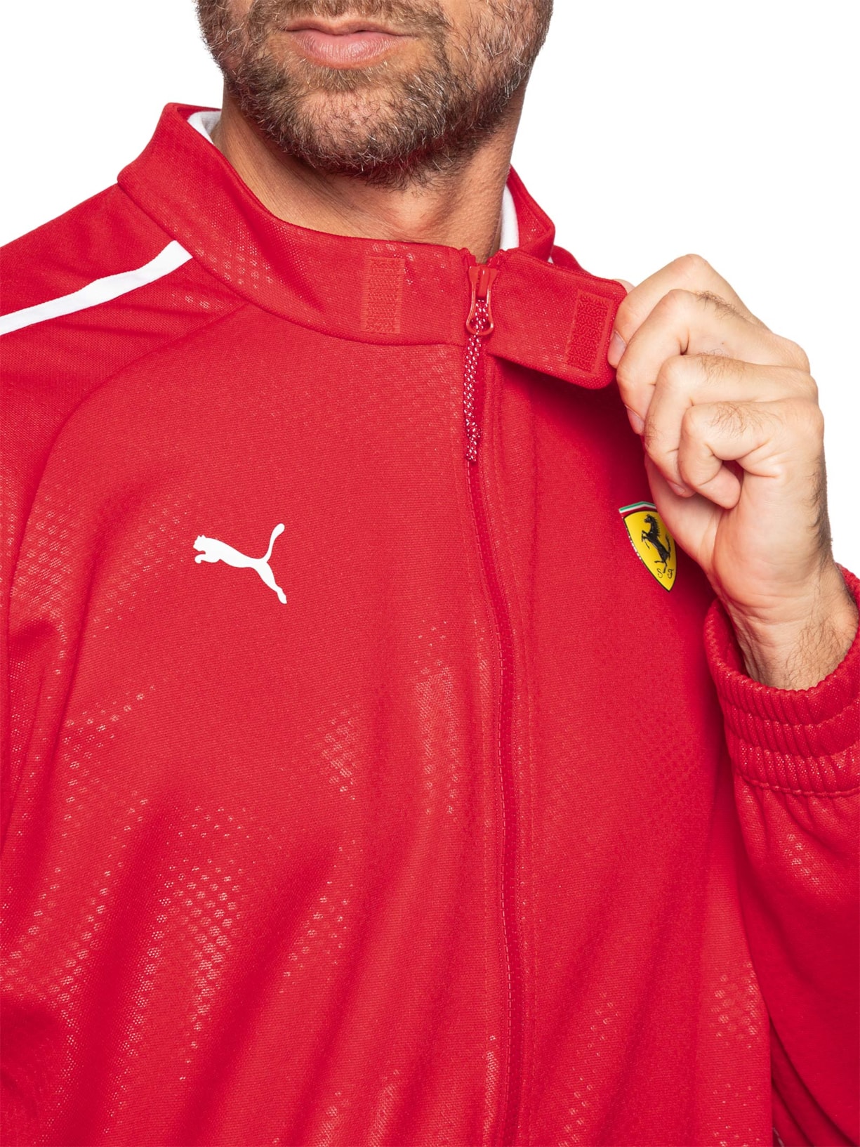 Jaqueta Scuderia Ferrari T7 Oversized TR Masculina Vermelho Puma