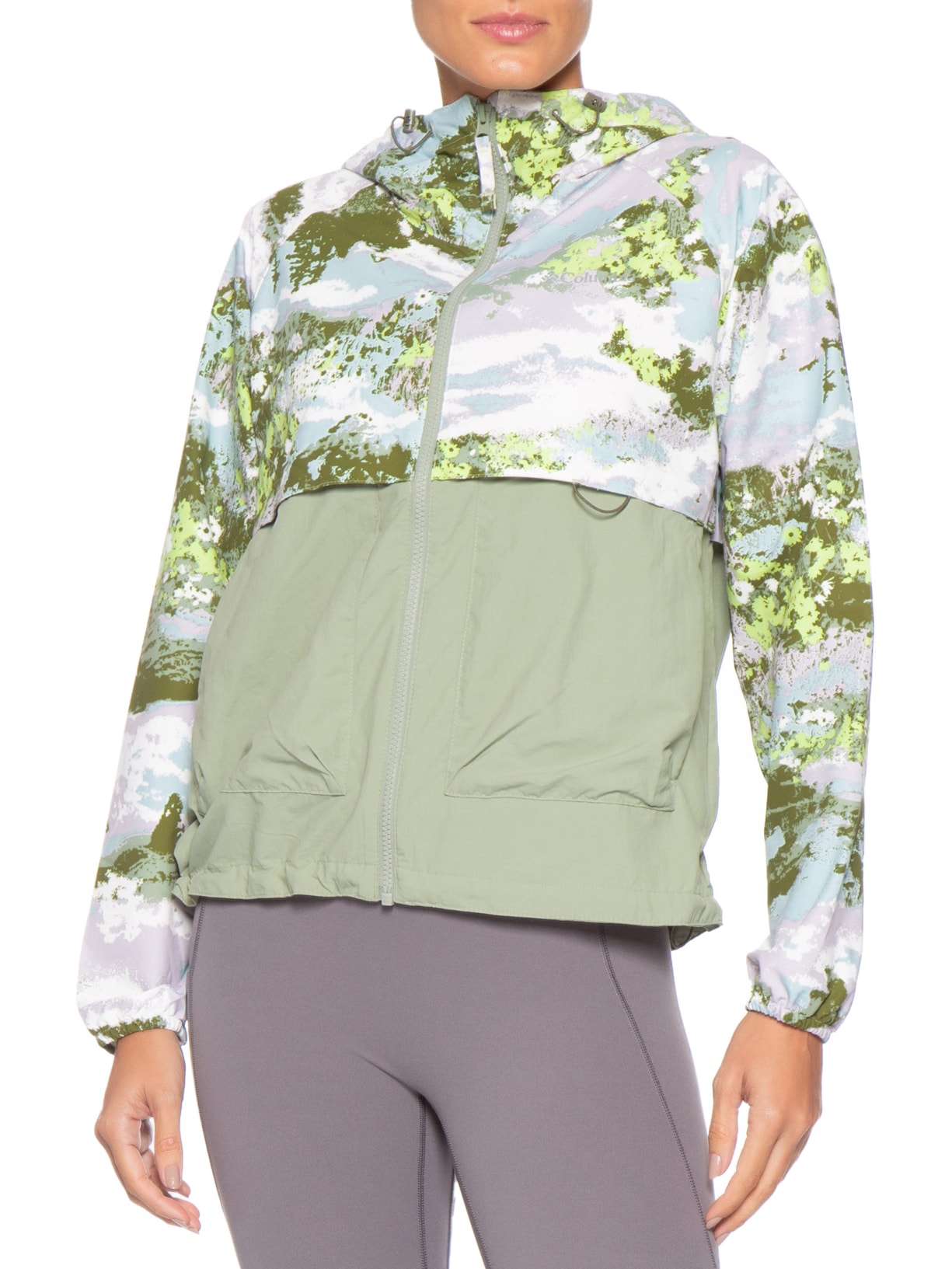 Jaqueta Spire Valley Printed Windbreaker Verde Columbia