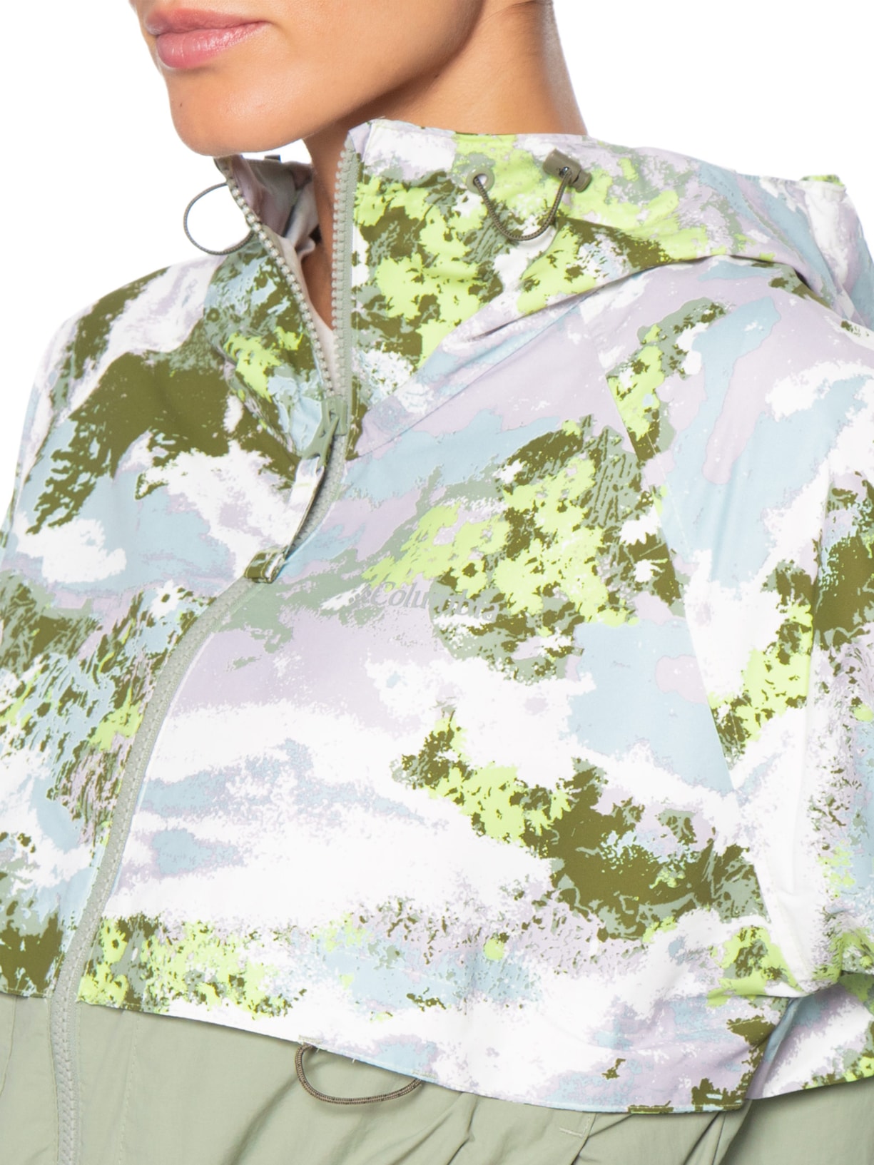 Jaqueta Spire Valley Printed Windbreaker Verde Columbia