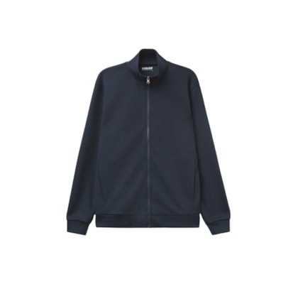 Jaqueta Técnica Efeito Soft Touch Com Zíper - Azul