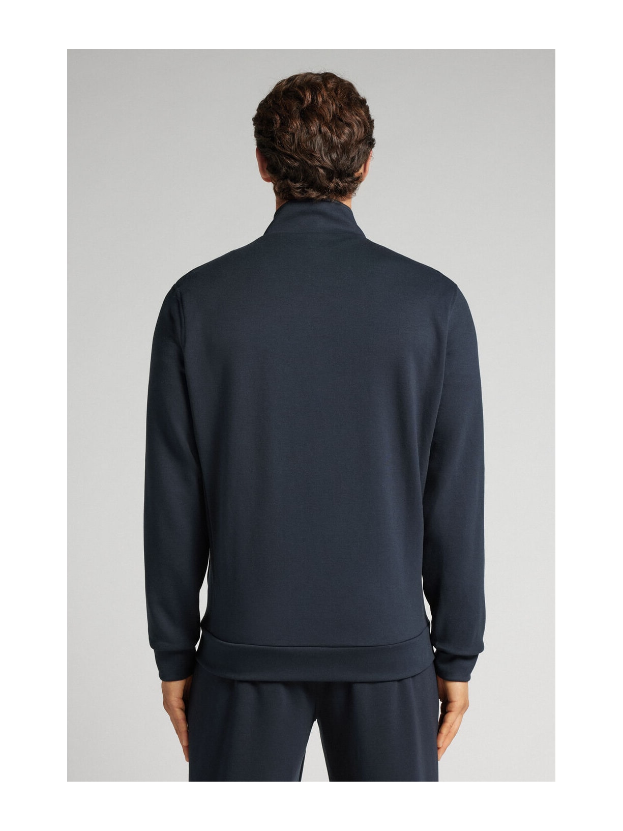 Jaqueta Técnica Efeito Soft Touch Com Zíper Azul Intimissimi