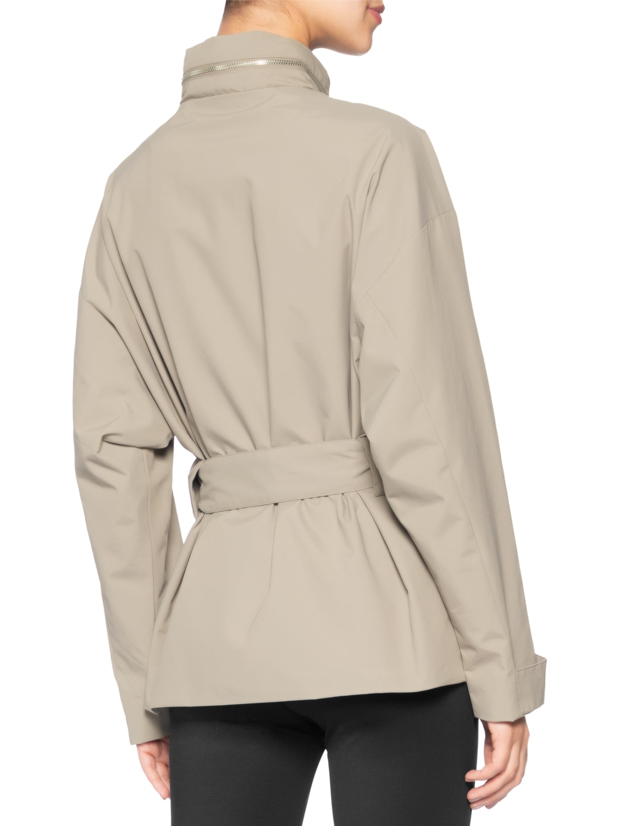 Jaqueta Train Costa Smeralda W Caban Feminina Bege Ea7 Emporio Armani
