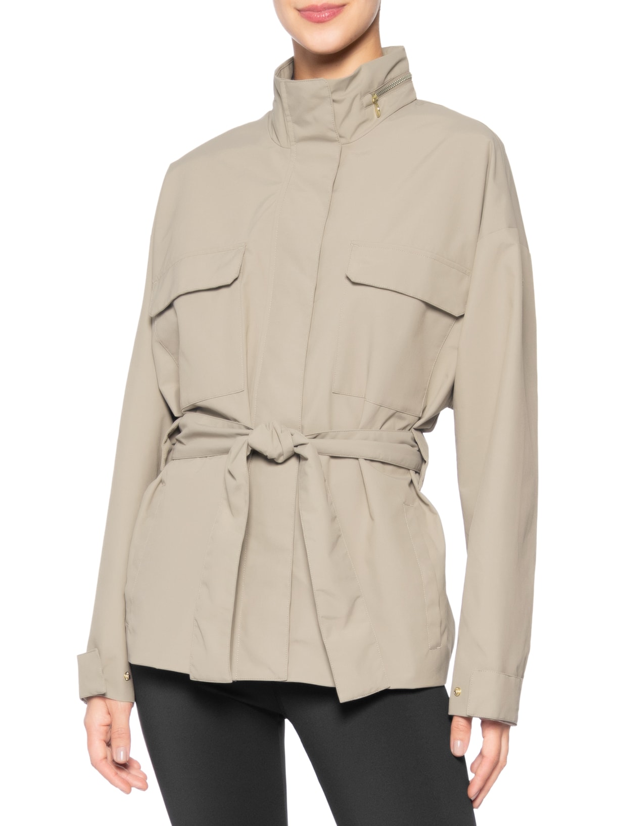 Jaqueta Train Costa Smeralda W Caban Feminina – Bege Ea7 Emporio Armani