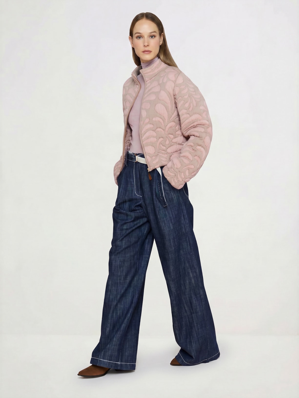 Jaqueta Tricot Florence I26 Rosa Mixed