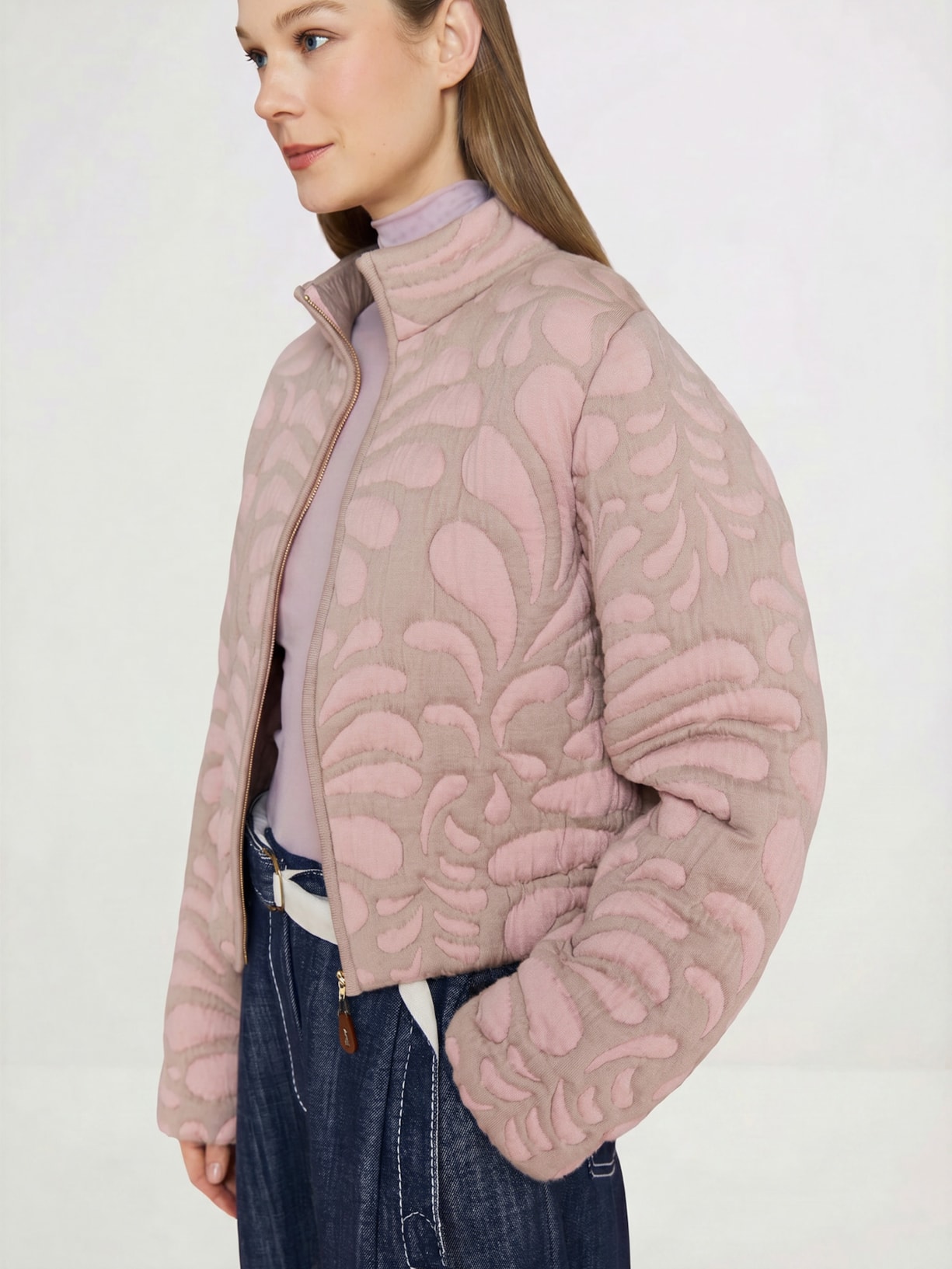 Jaqueta Tricot Florence I26 Rosa Mixed