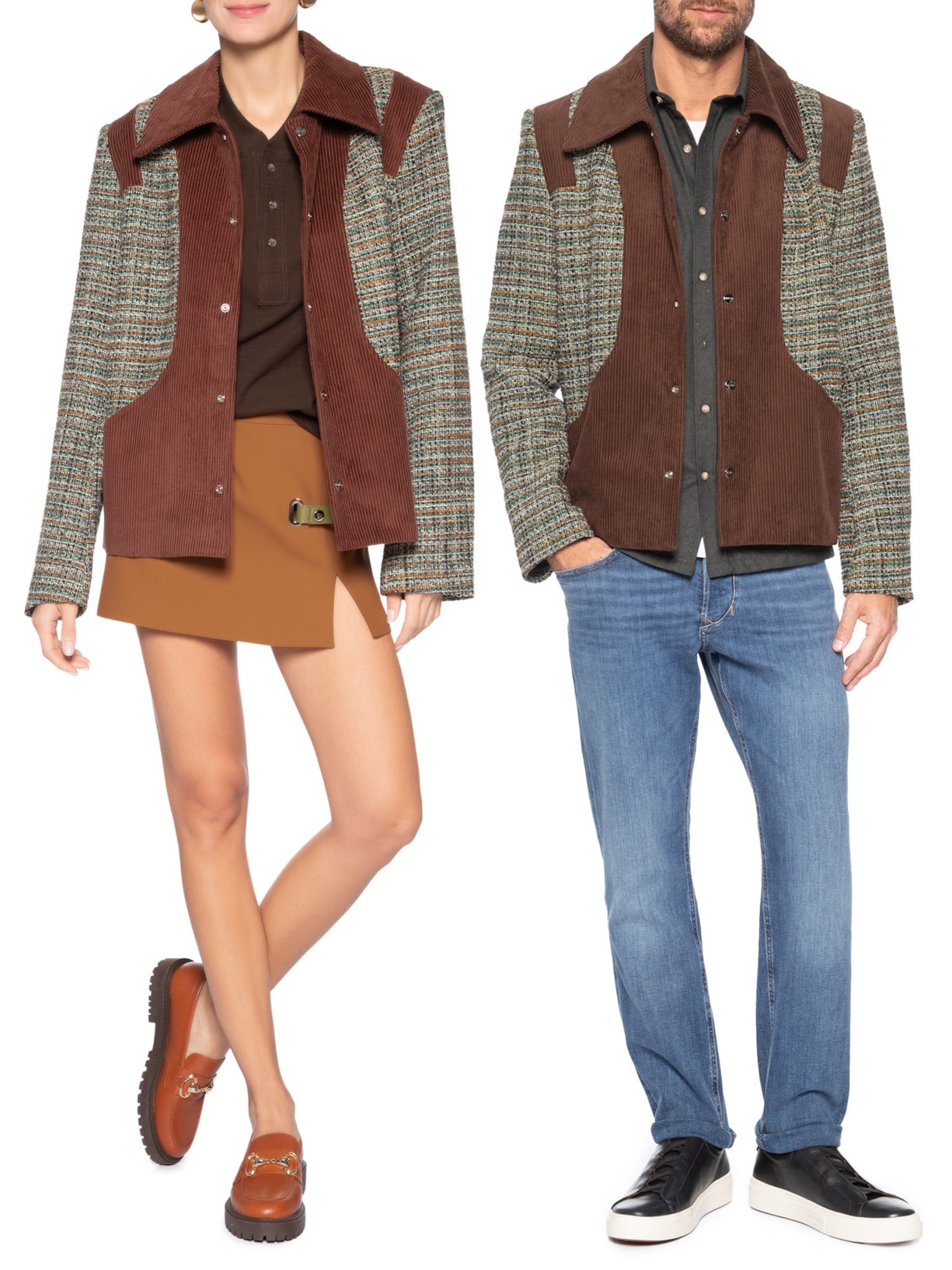 Jaqueta Unissex Enredo Tweed Verde Misci