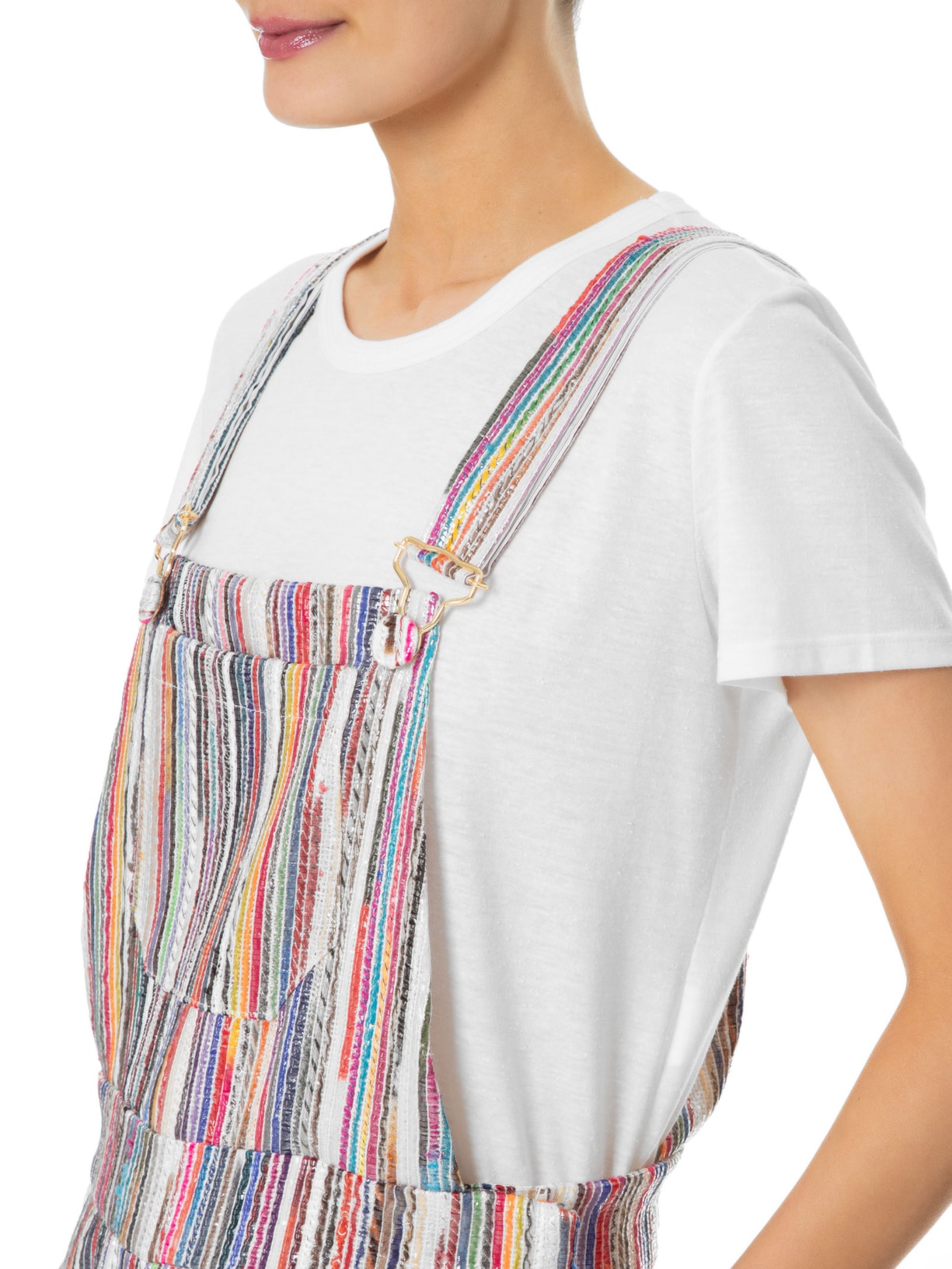 Jardineira Feminina Mercati Rosa Gingin