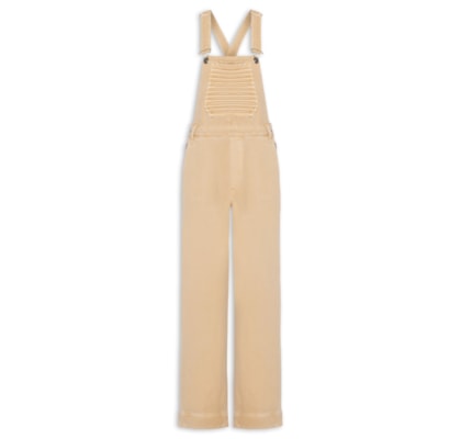 Jardineira Feminina Sarja - Bege