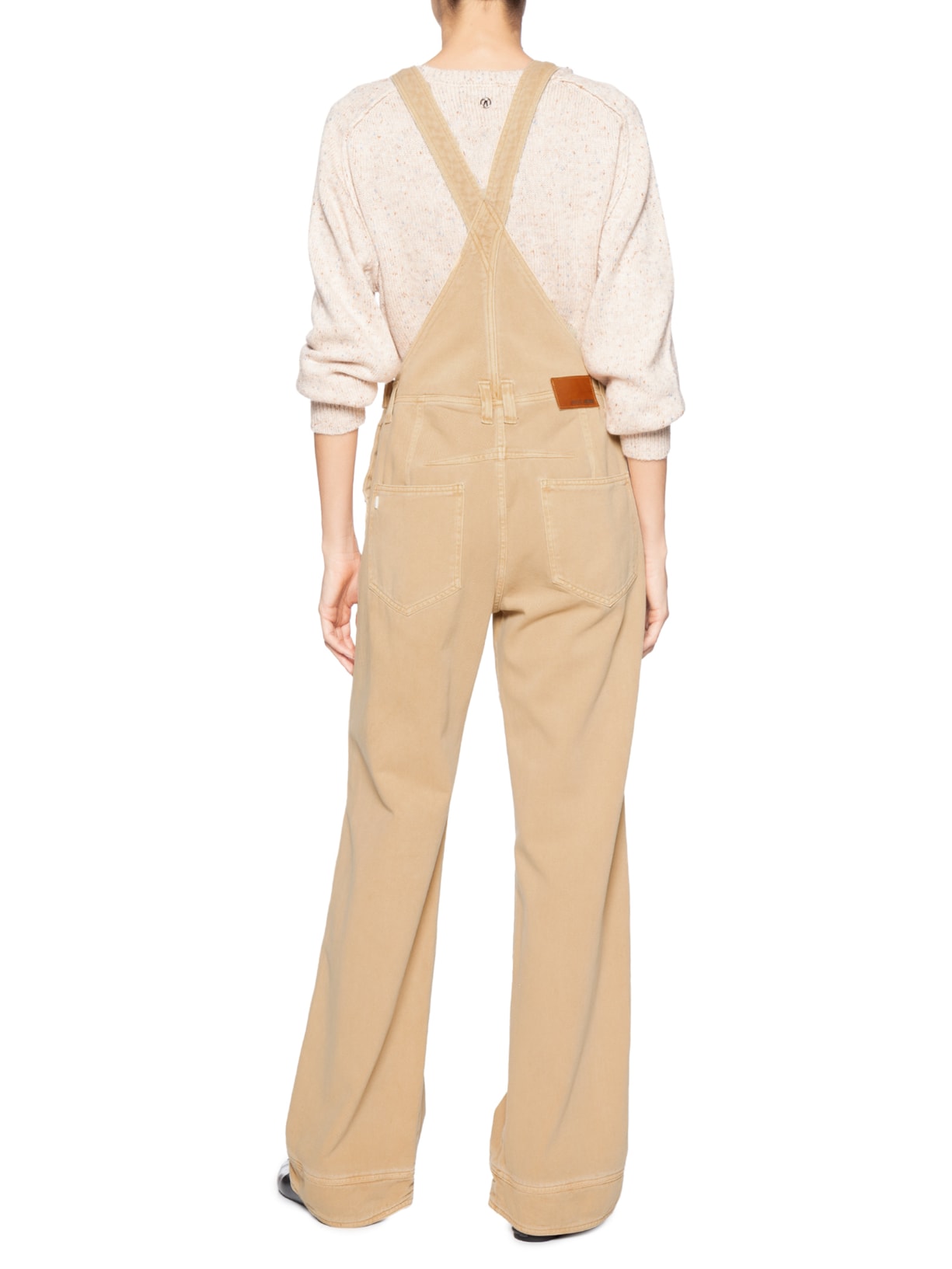 Jardineira Feminina Sarja Bege Animale Jeans