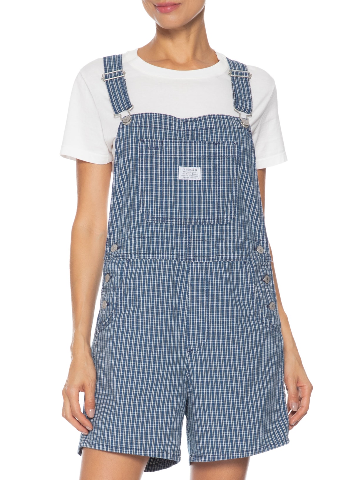 Jardineira Feminina Utility Shortall Azul Levi's