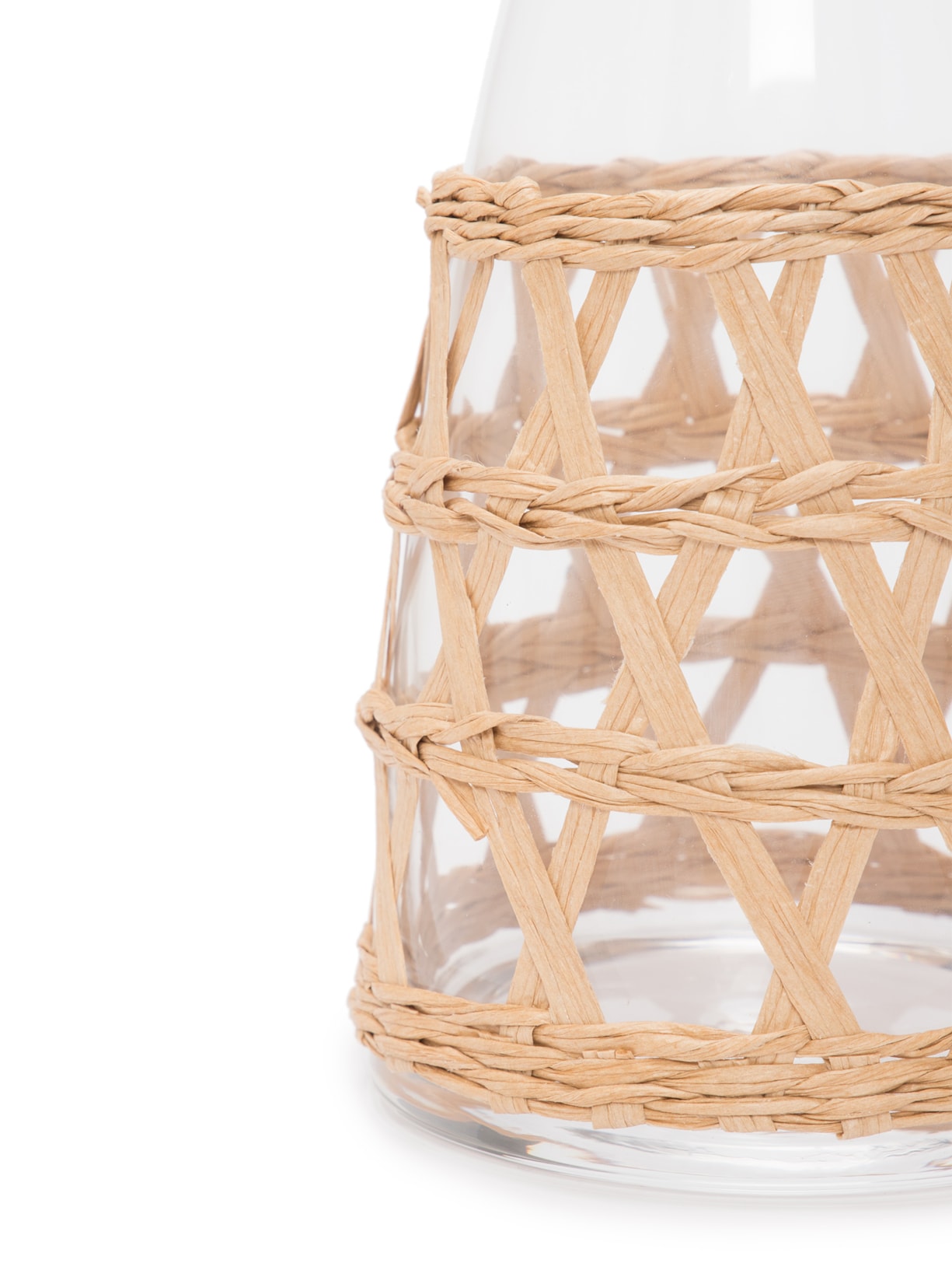 Jarra Em Vidro E Rattan 1 Peça '2Home