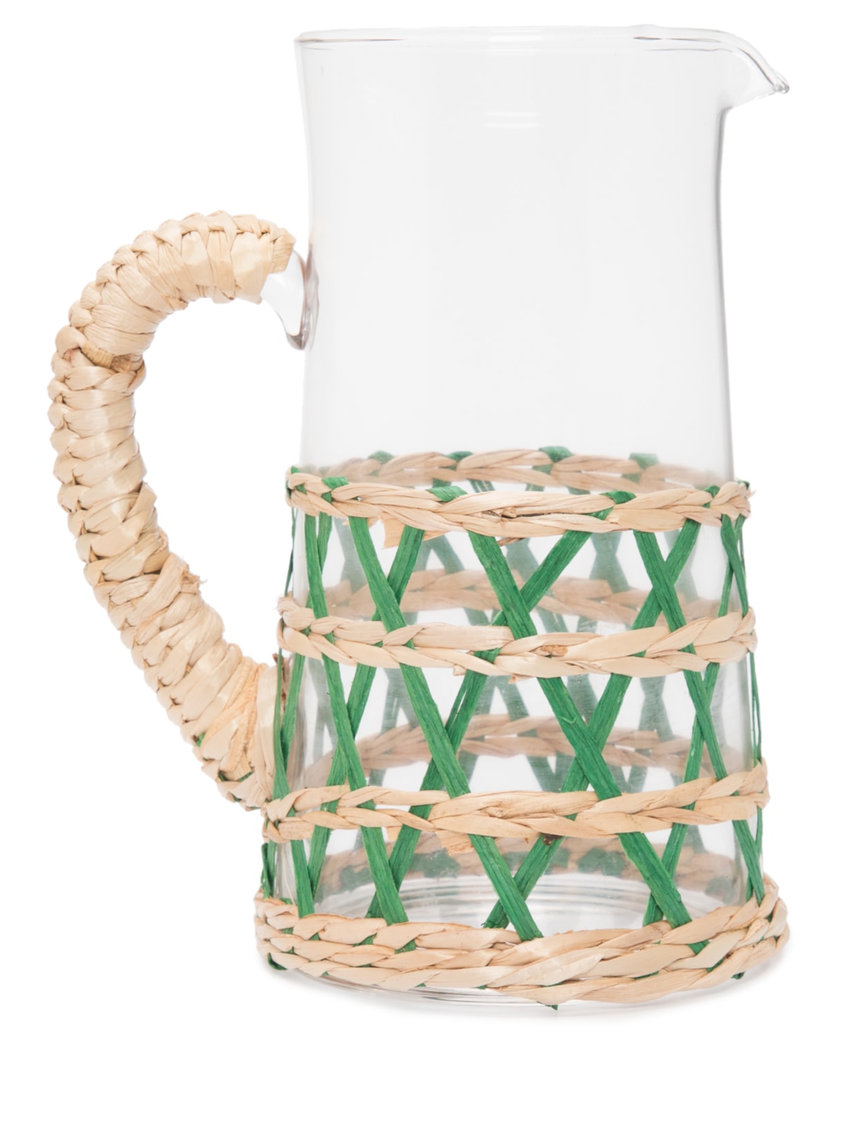 Jarra Em Vidro E Rattan 2160 ml 1 Peça