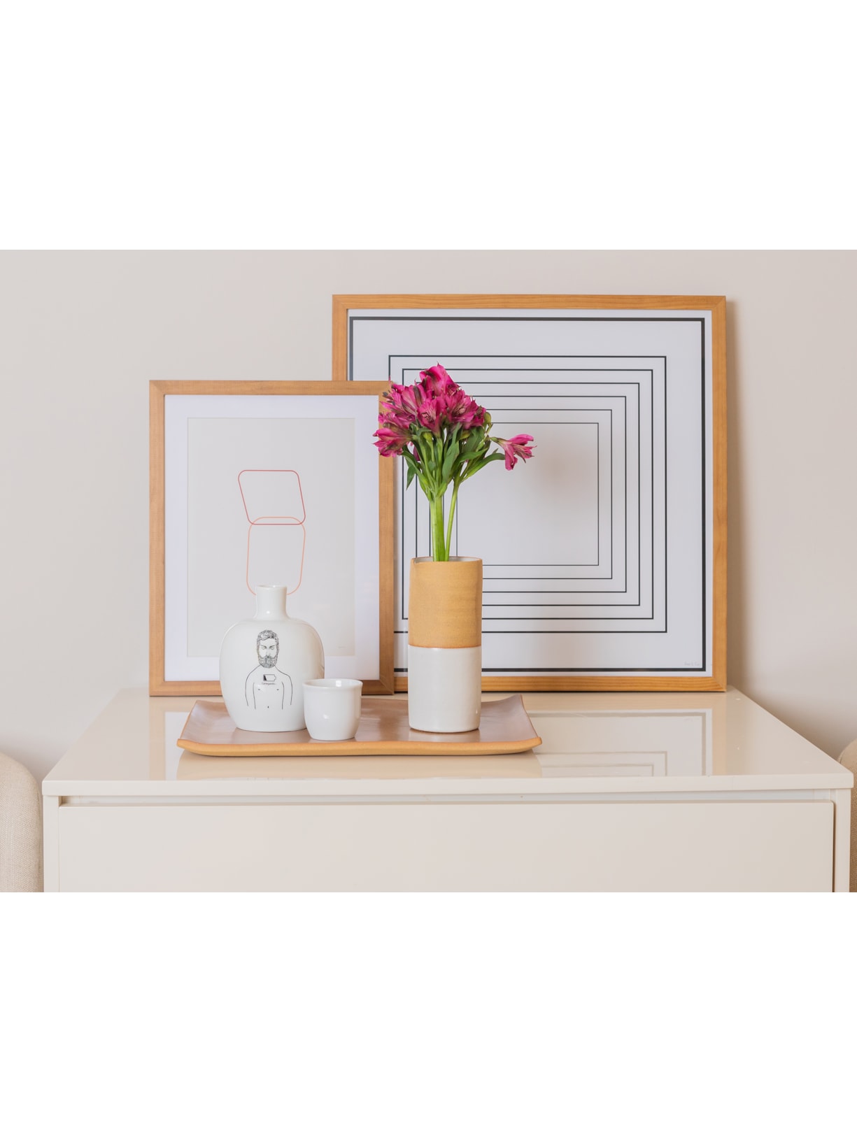 Jarra Grande Em Cerâmica Branco Luli Ateliê