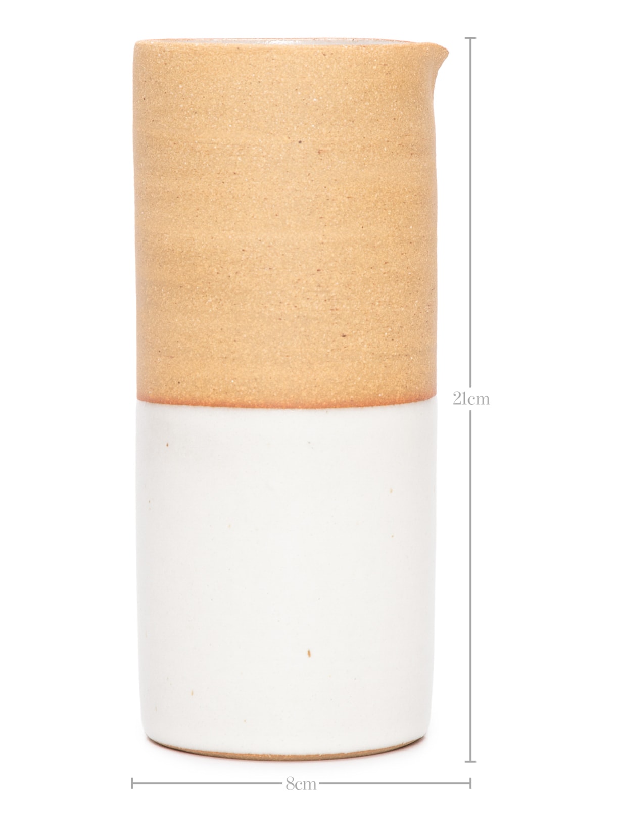 Jarra Grande Em Cerâmica Branco Luli Ateliê