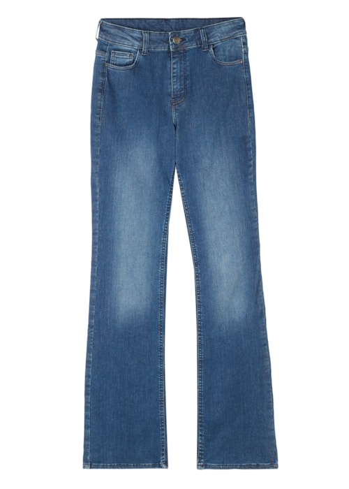Jeans Bootcut Cintura Alta Superflex - Azul