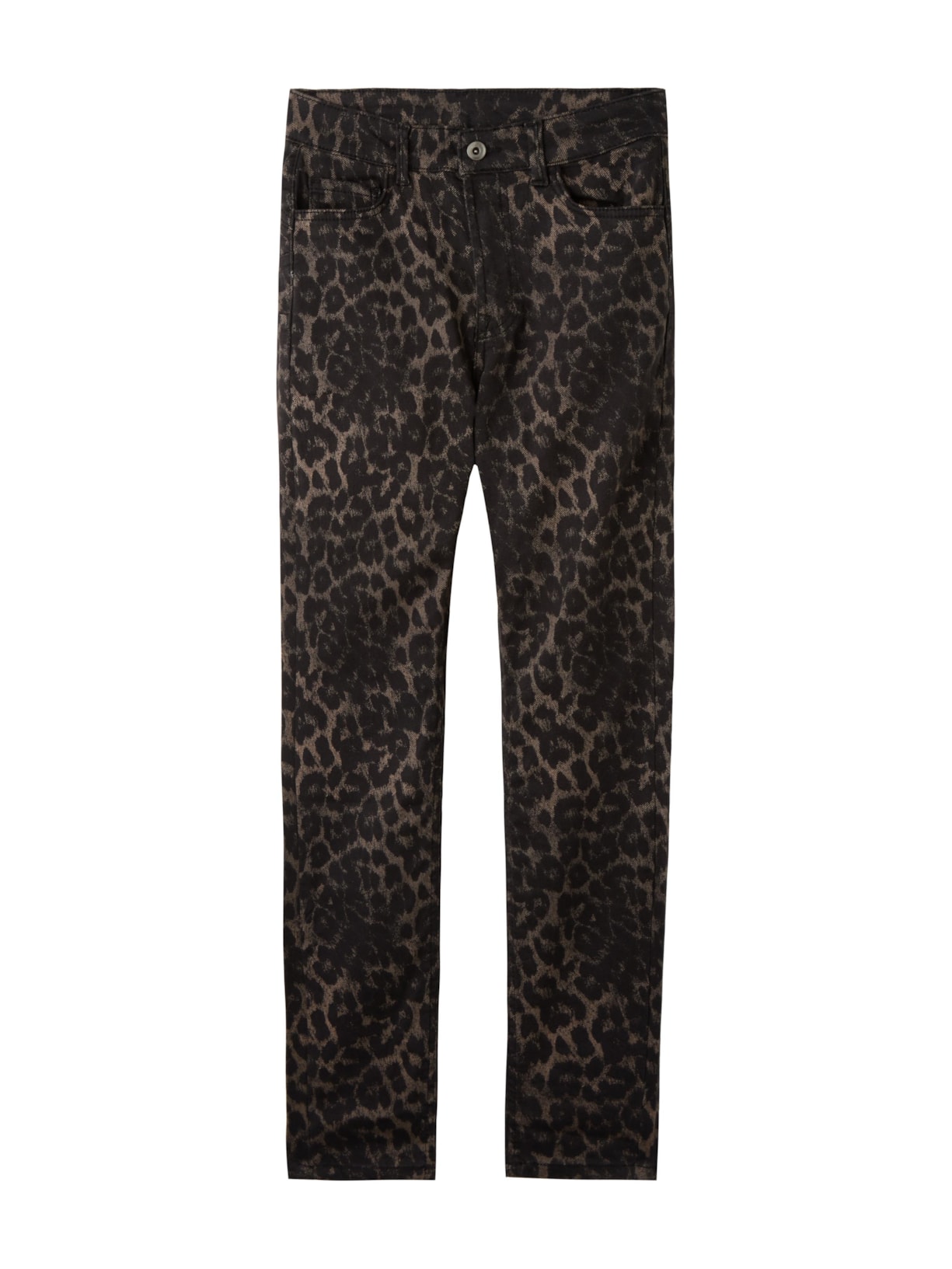 Jeans Push-Up Skinny De Cintura Alta - Animal Print