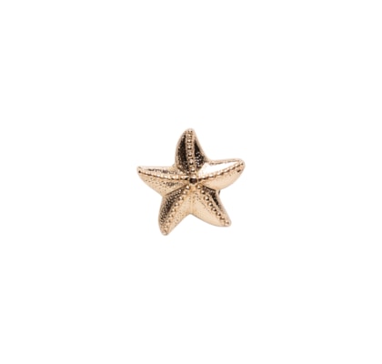 Jibbitz Feminino Gold Star Fish - Dourado