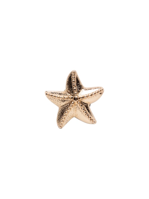 Jibbitz Feminino Gold Star Fish – Dourado