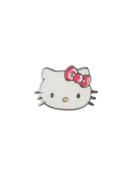 Jibbitz Feminino Hello Kitty Glitter Cat – Branco