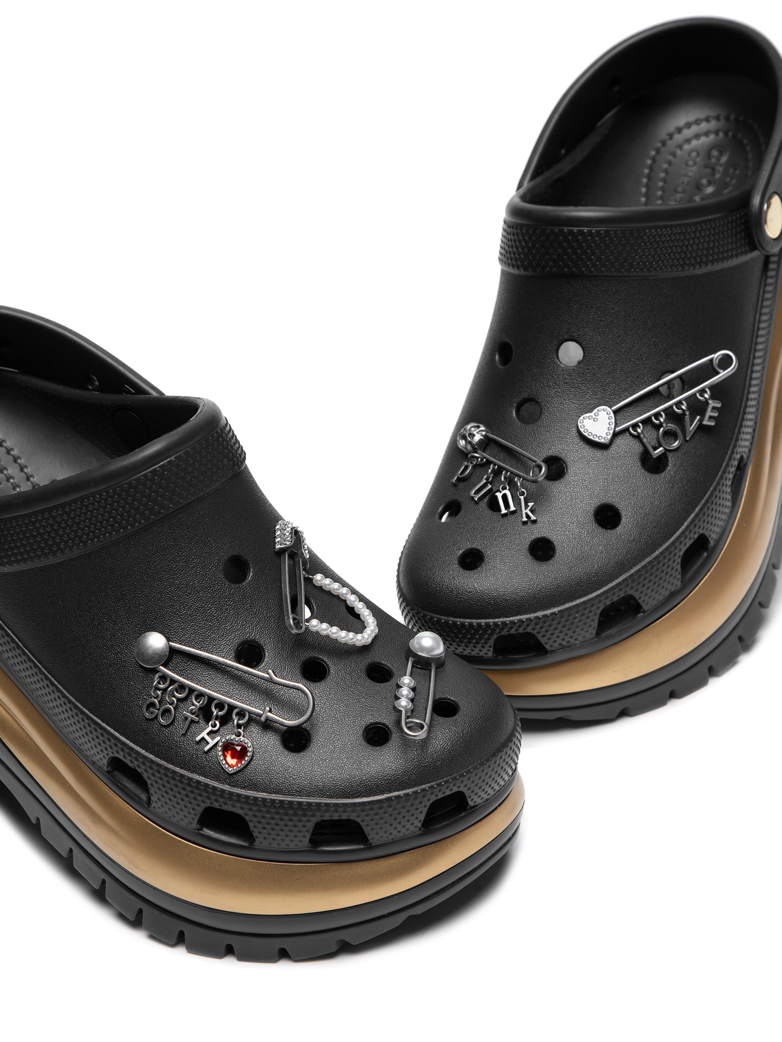 Crocs - Jibbitz Love Punk Goth Pin Pack 5 Peças - Prata