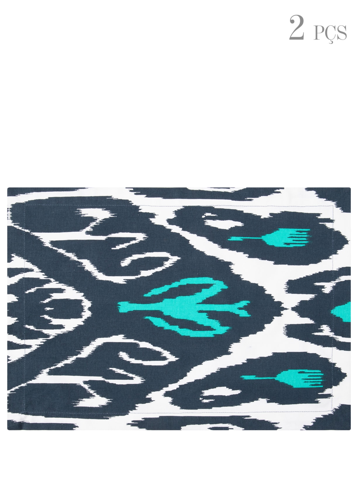 Jogo Americano Estampado Fashir 2 Peças - Azul