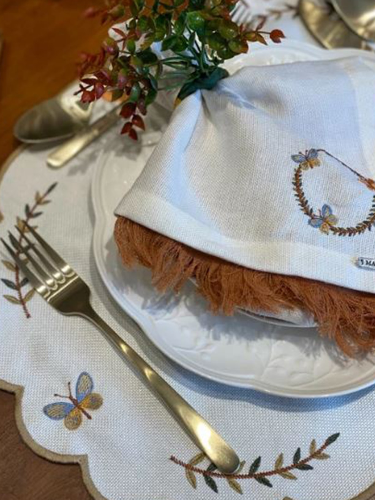 Jogo Americano Select Garden Branco Mameg