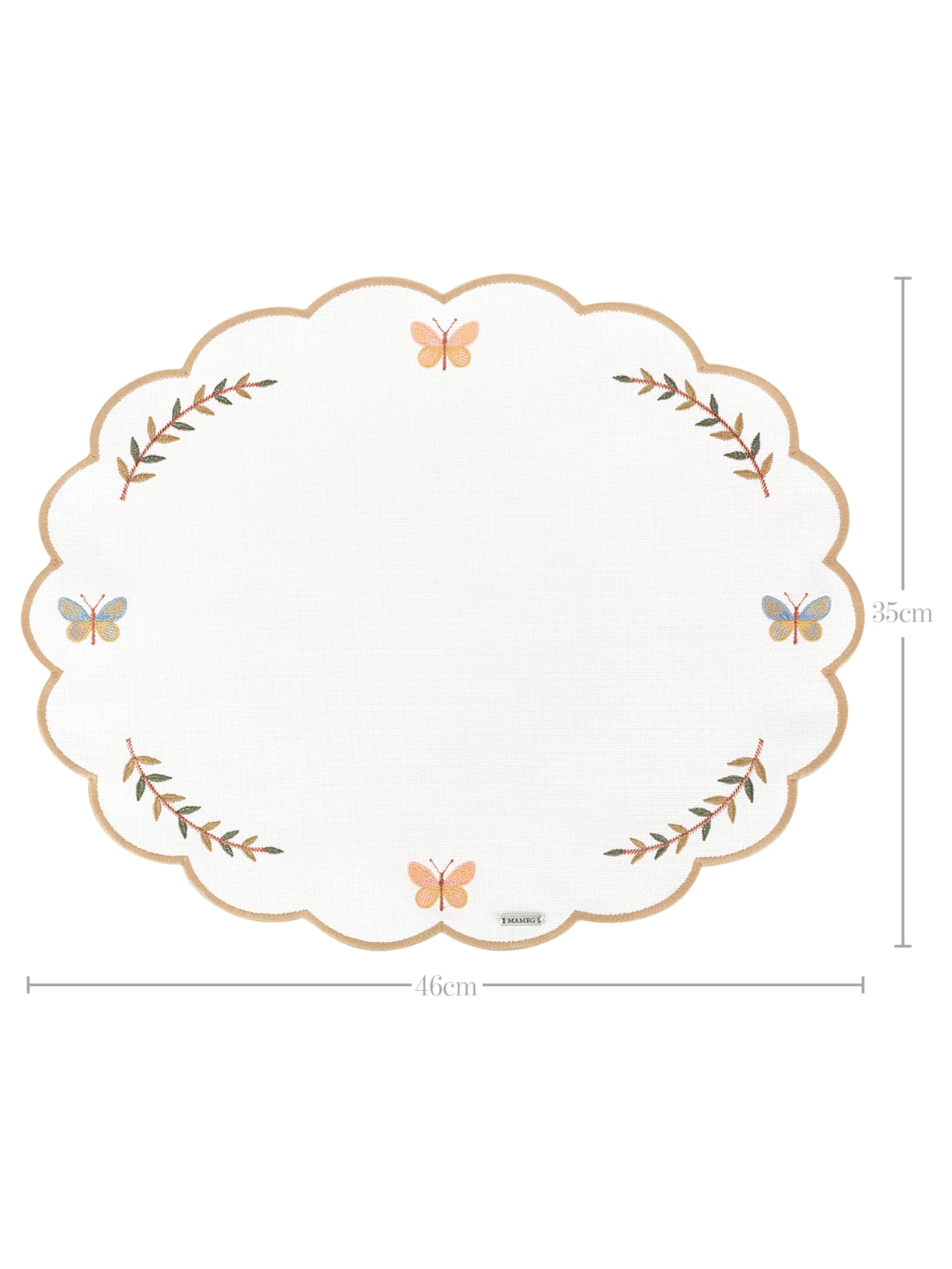 Jogo Americano Select Garden Branco Mameg