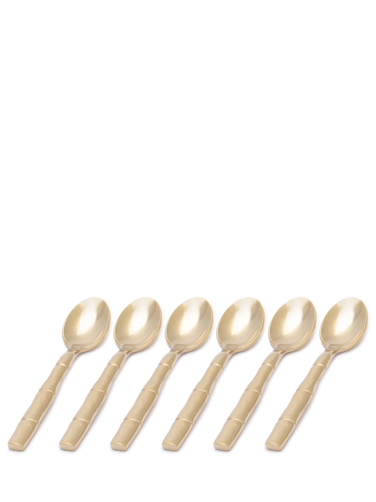 Jogo De 6 Colheres Para Café Em Aço Inox Dourado '2Home