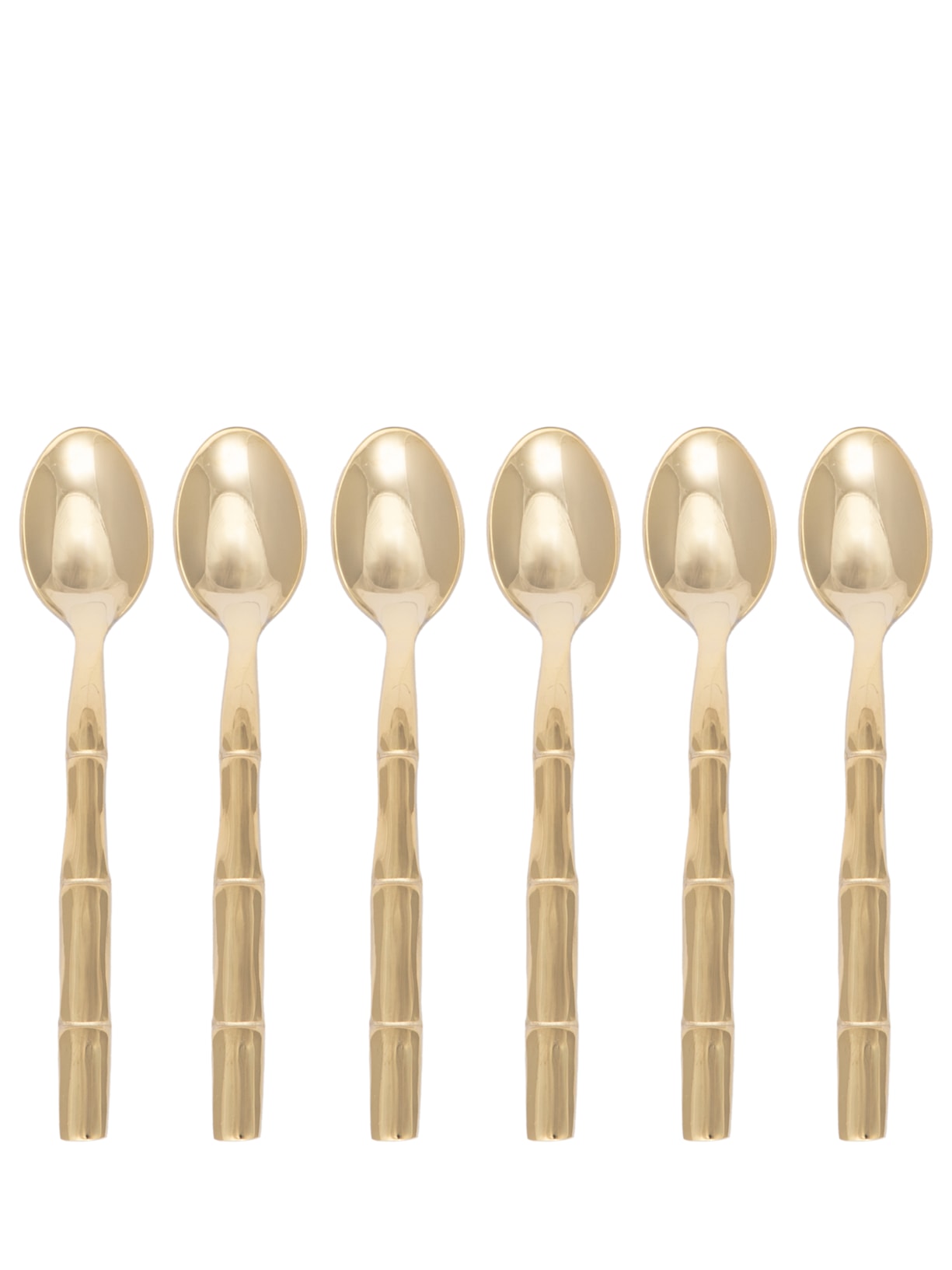 Jogo De 6 Colheres Para Café Em Aço Inox Dourado '2Home