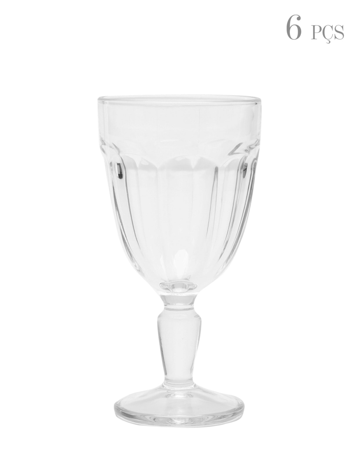 Jogo de 6 Taças Para Água Casablanca Em Vidro  '2Home