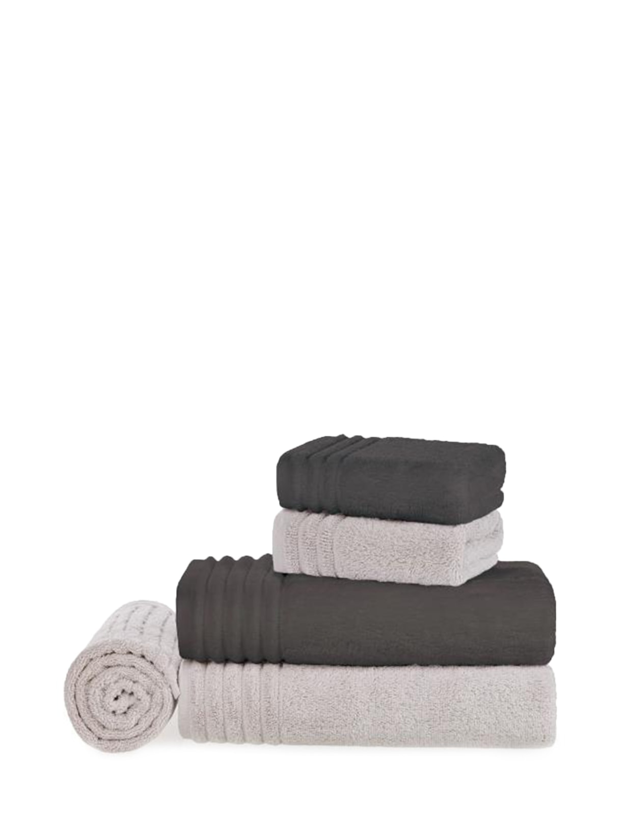Jogo De Banho 5 Peças 100 Algodão Imperiale - Cinza
