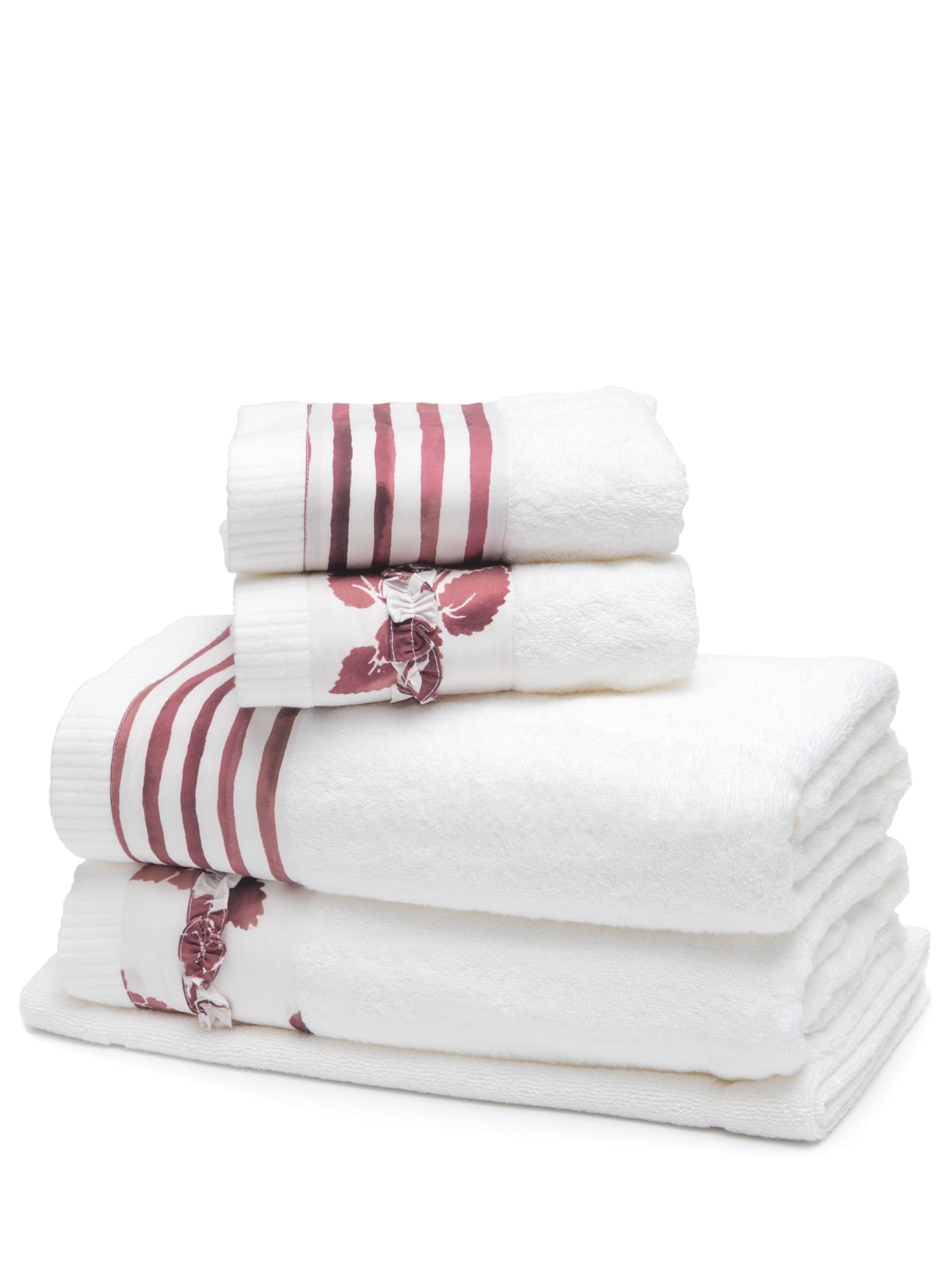 Jogo De Banho 5 Peças Granada Em Algodão - Vermelho